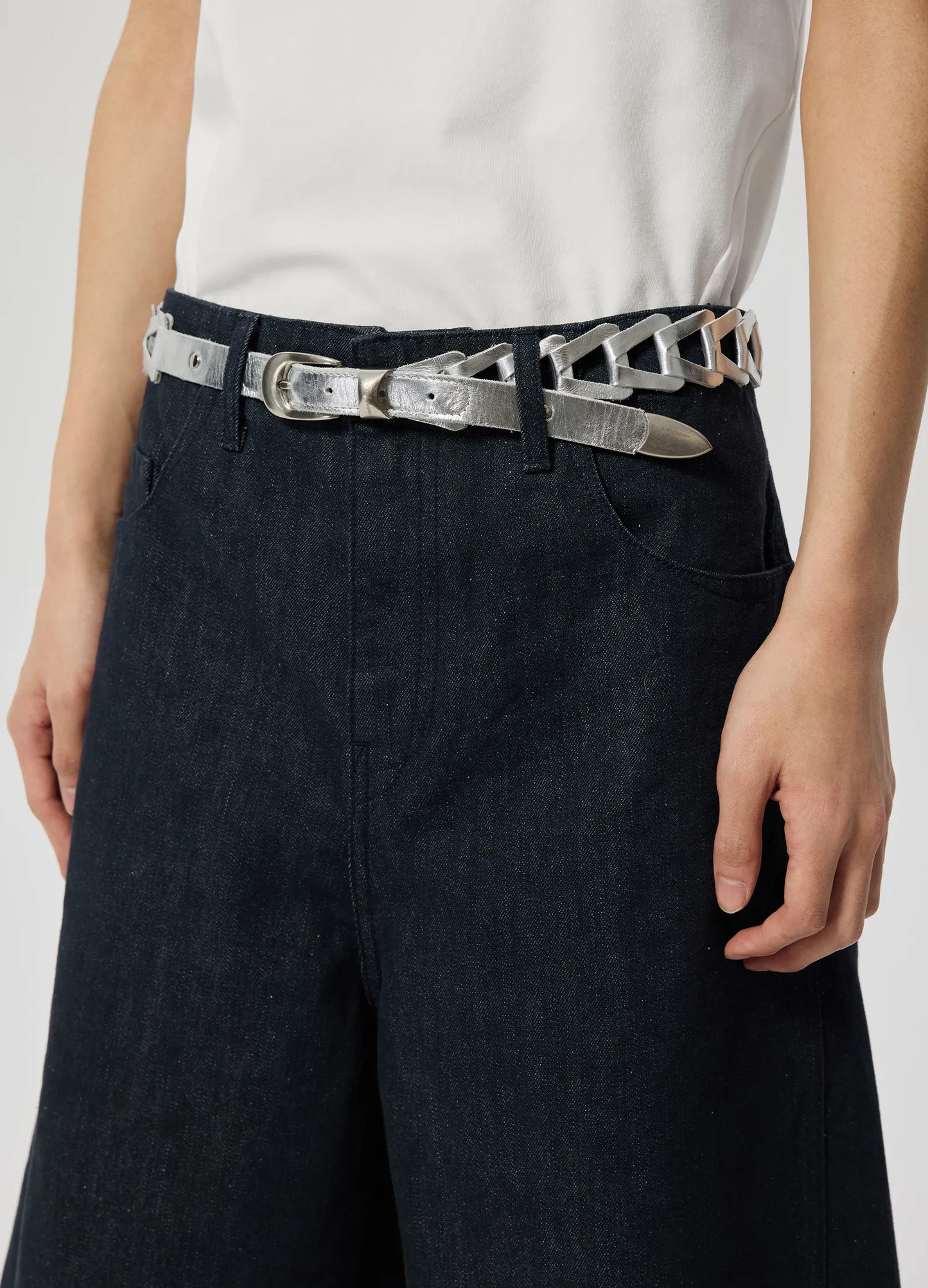 Braided Chrome Belt