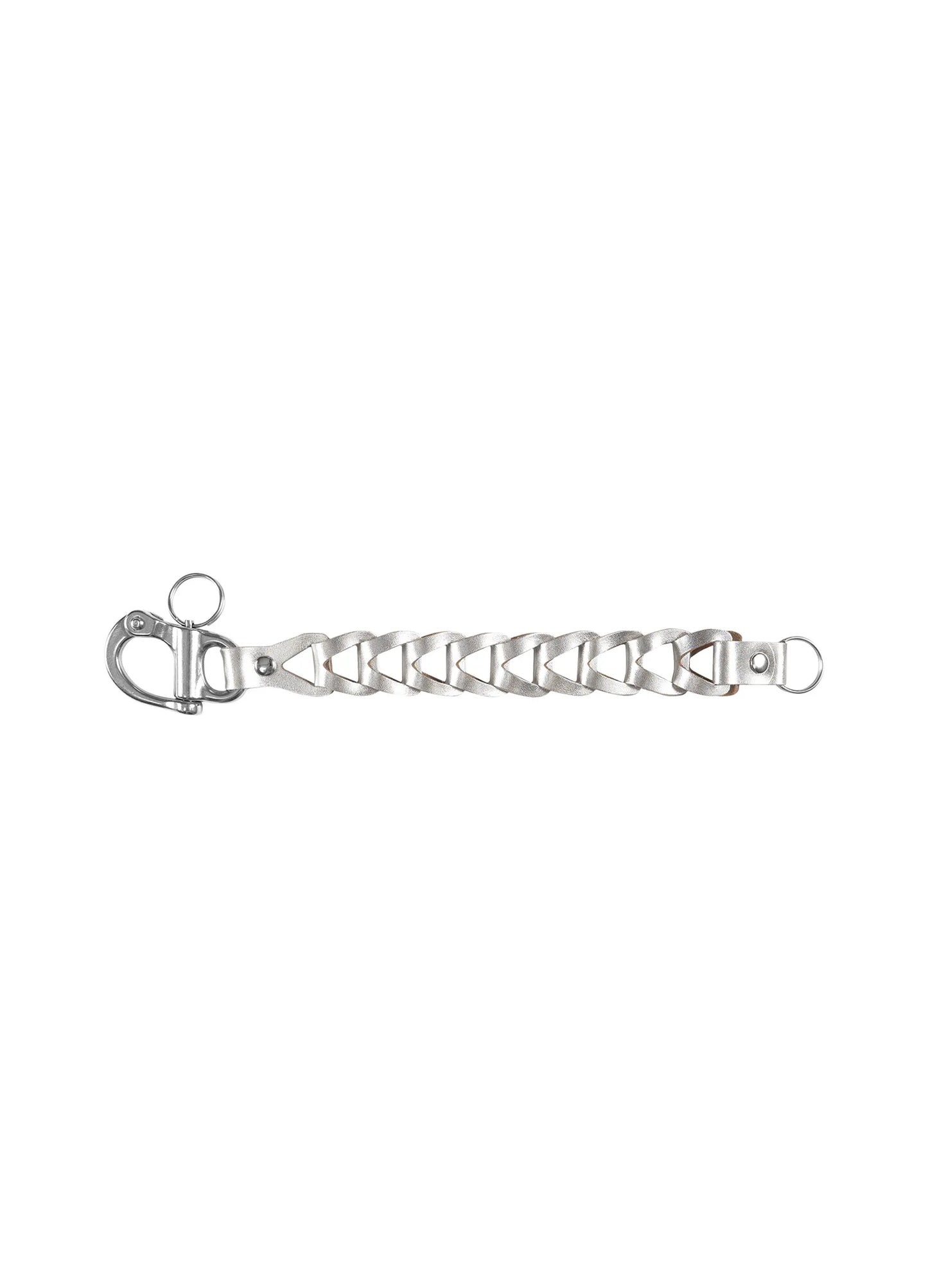 Braided Chrome Keychain