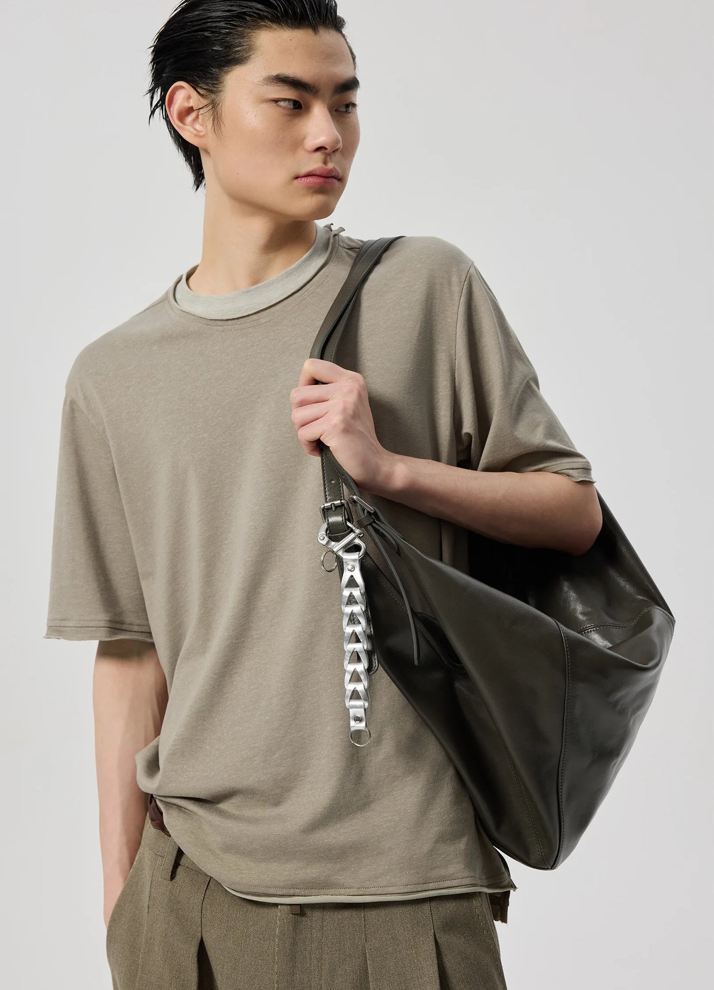 Braided Chrome Keychain