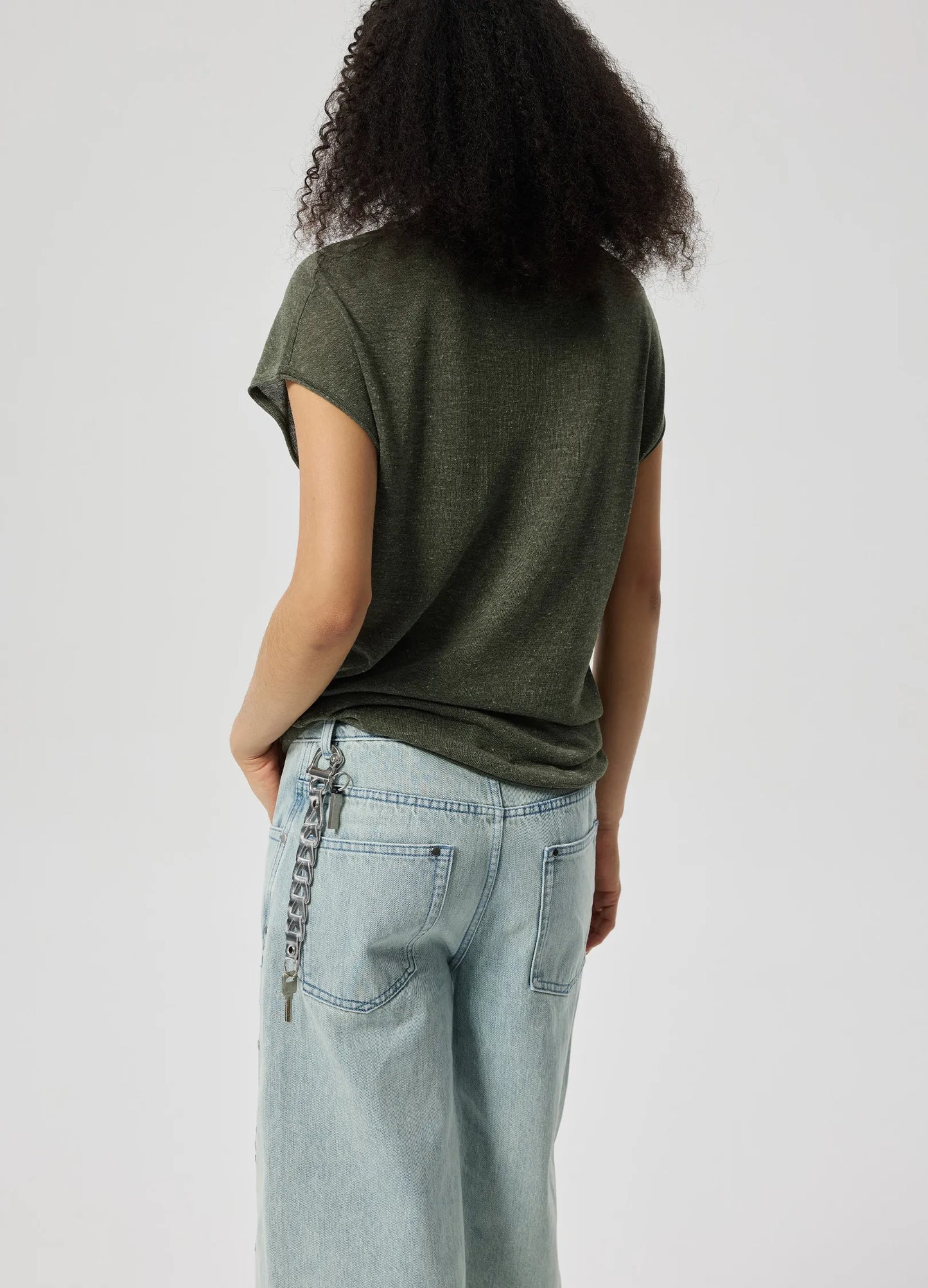 Braided Chrome Keychain