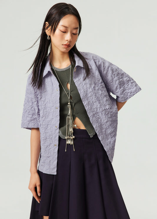 Contrast Stitch Short Sleeve Shirt