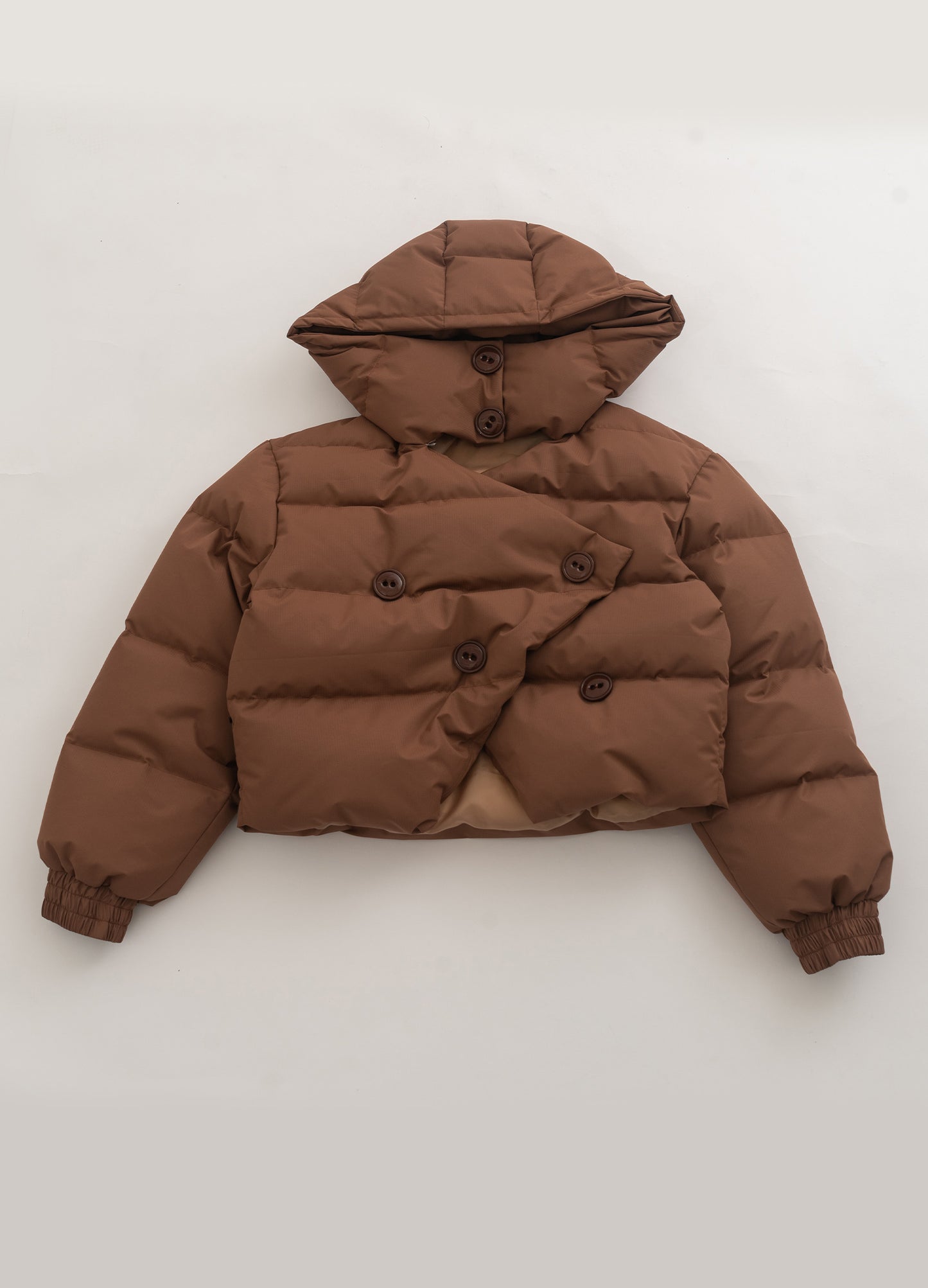 Cropped Oval Down Jacket