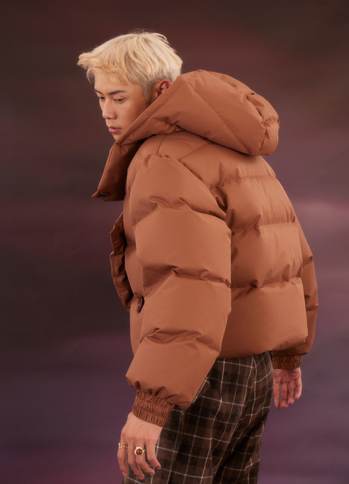 Cropped Oval Down Jacket