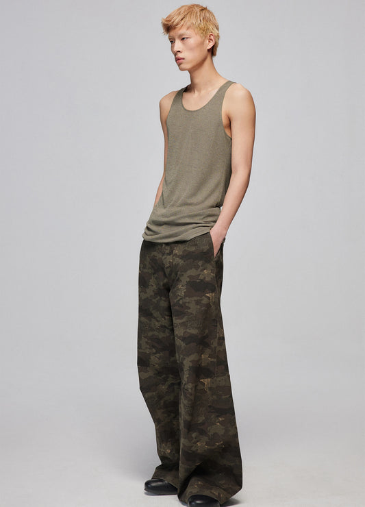 Camo Darted Trousers