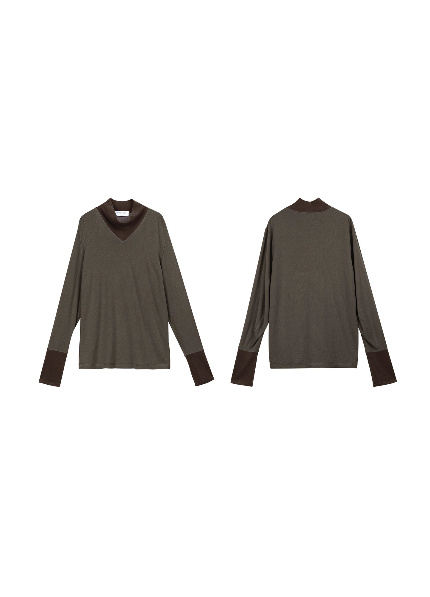 Contrast Collar Long Sleeve