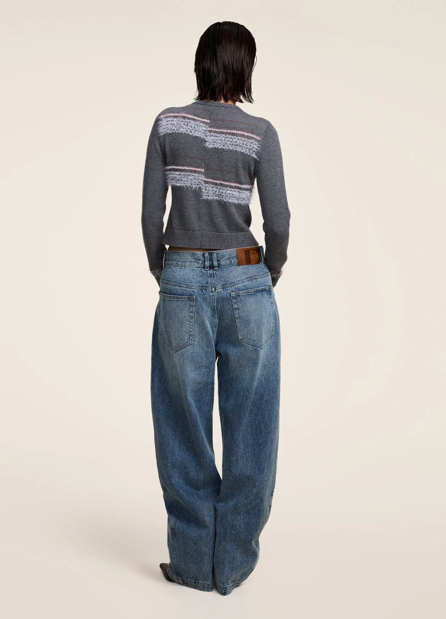 Contrast Ribbed Cardigan
