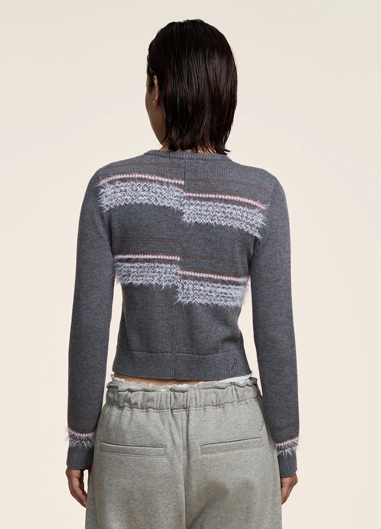 Contrast Ribbed Cardigan