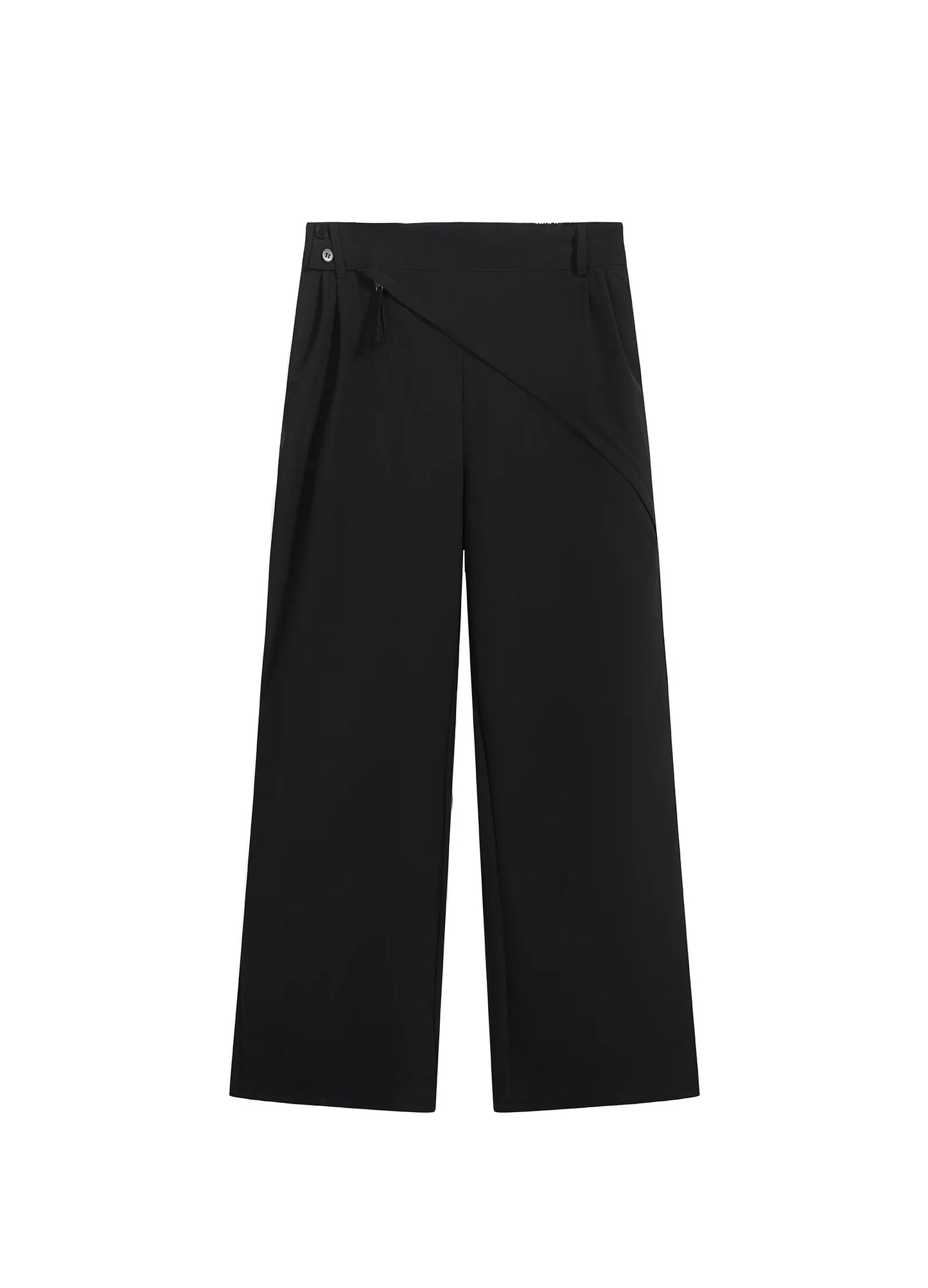 Cross Zip Wide Trousers