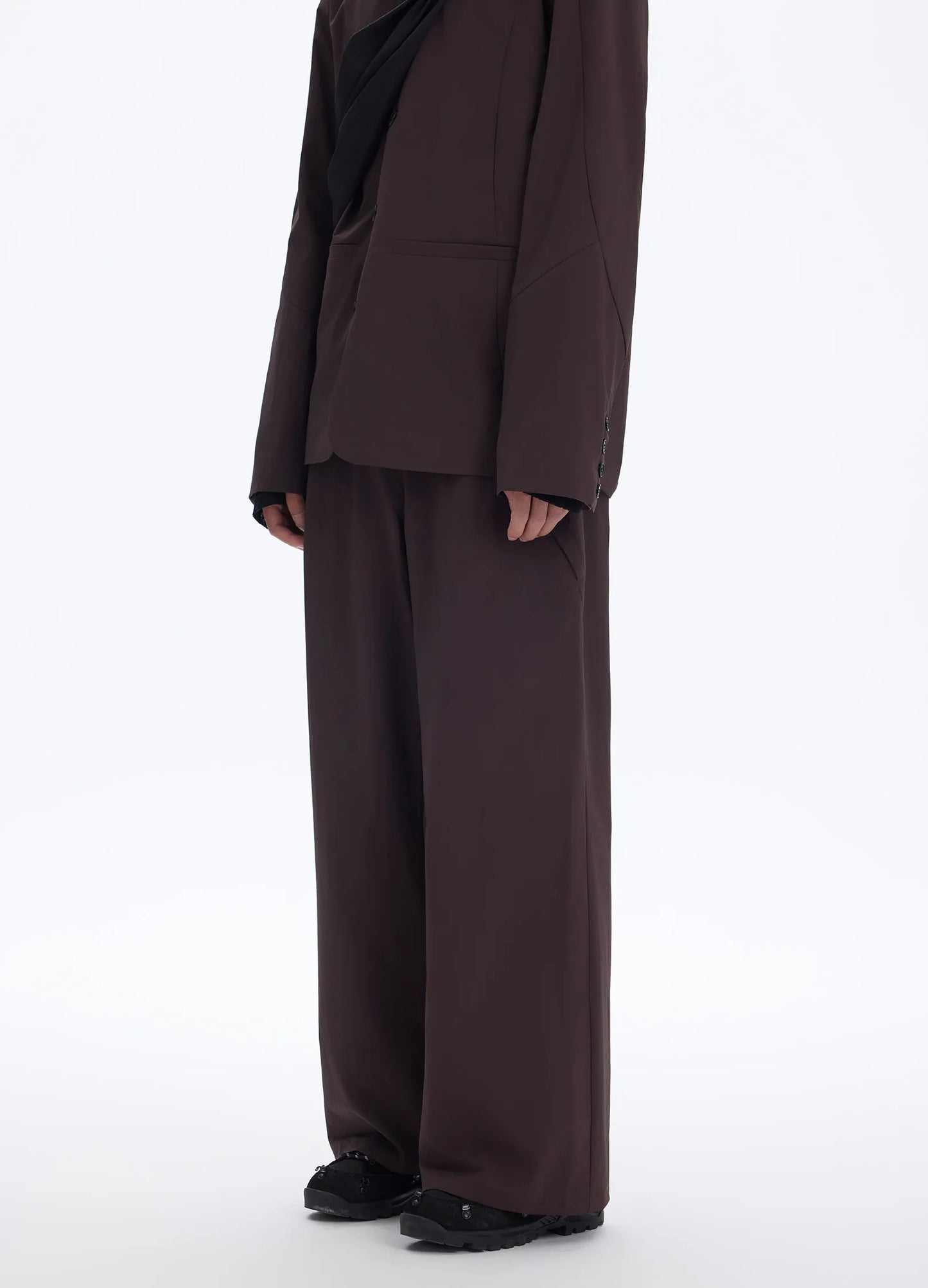 Cross Zip Wide Trousers
