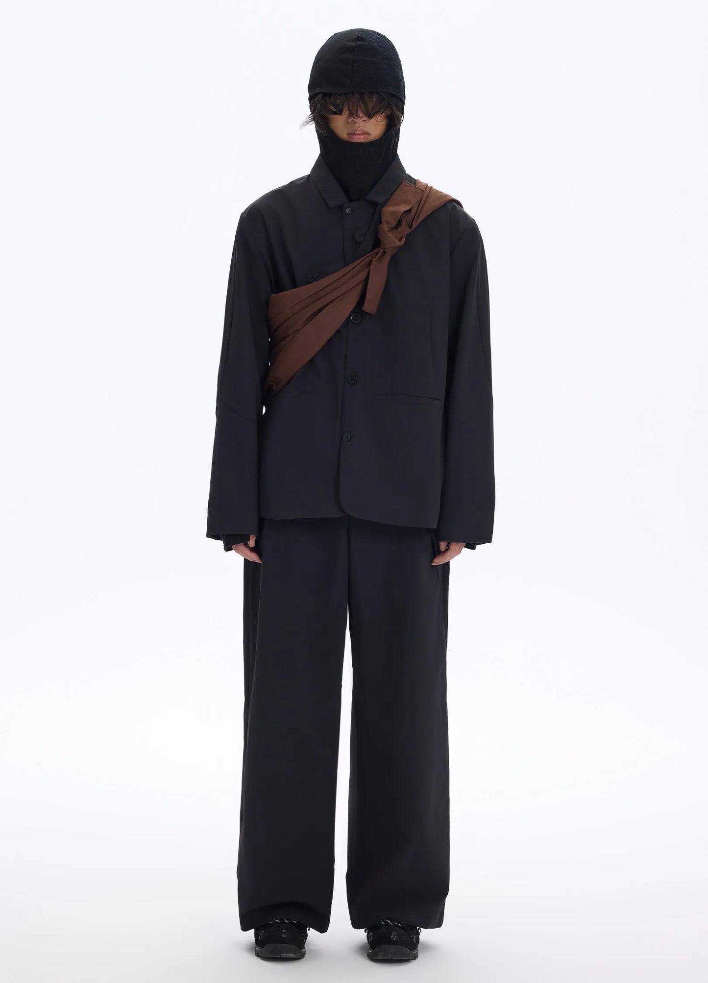 Cross Zip Wide Trousers