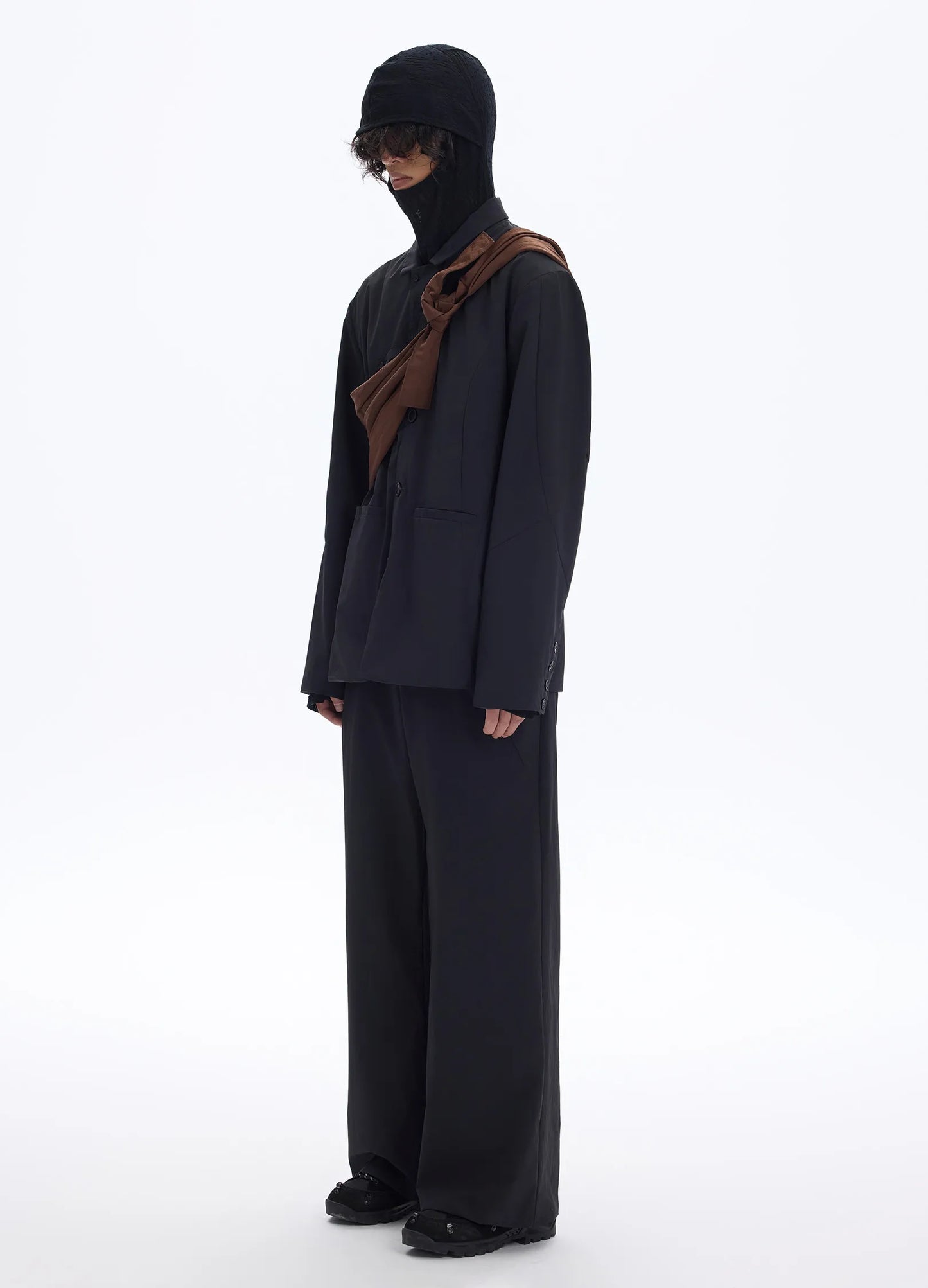 Cross Zip Wide Trousers