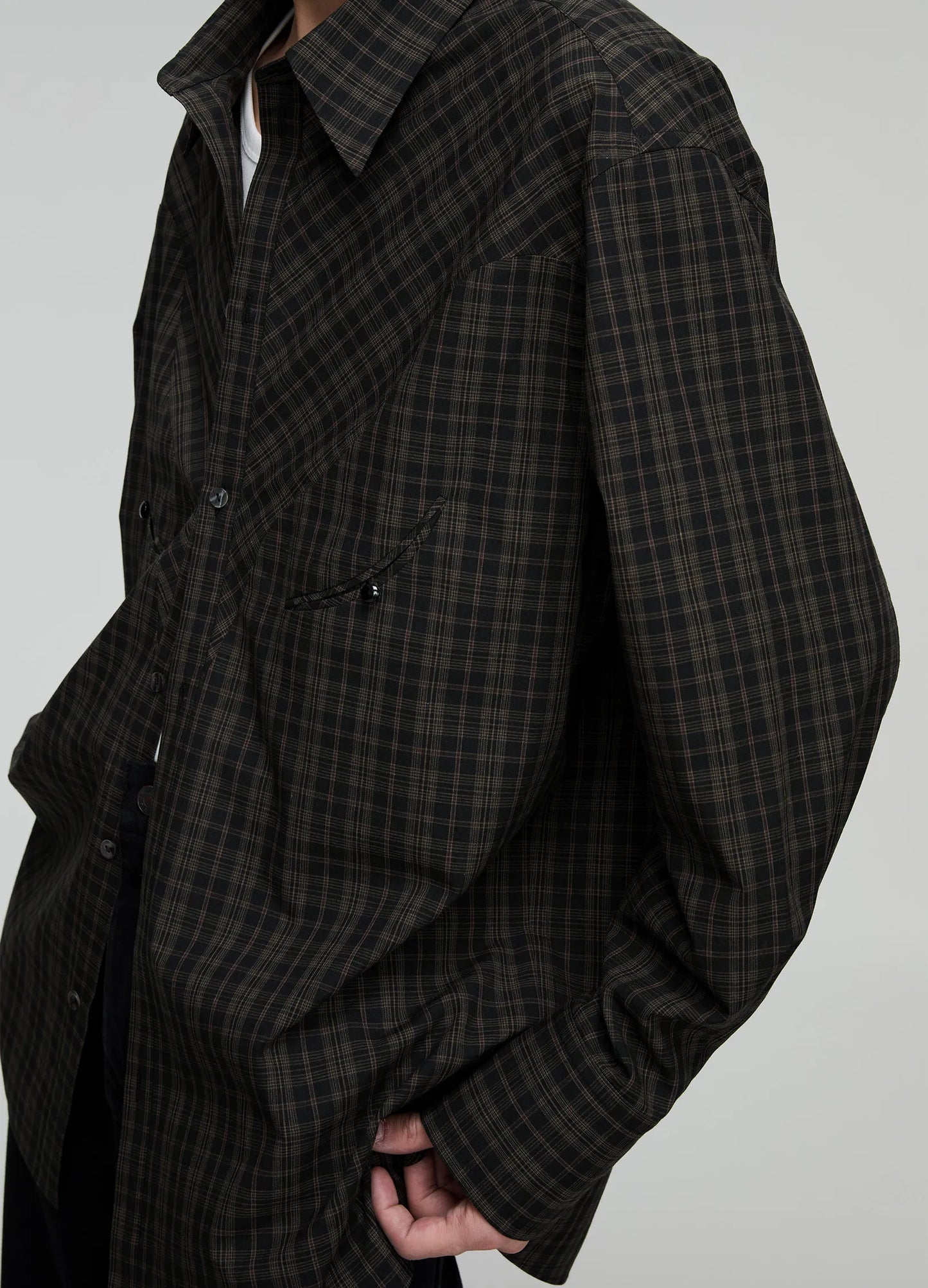 Curved Lapel Shirt