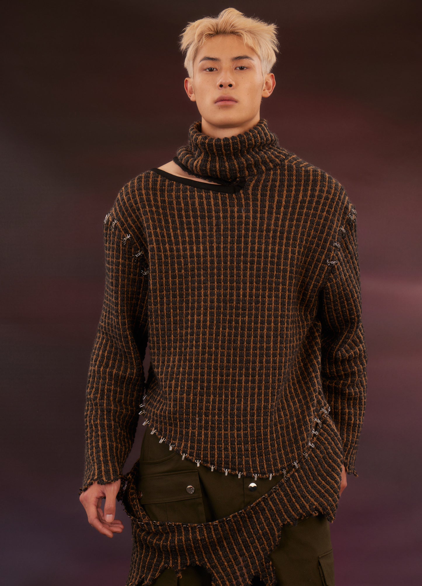Distressed Turtleneck