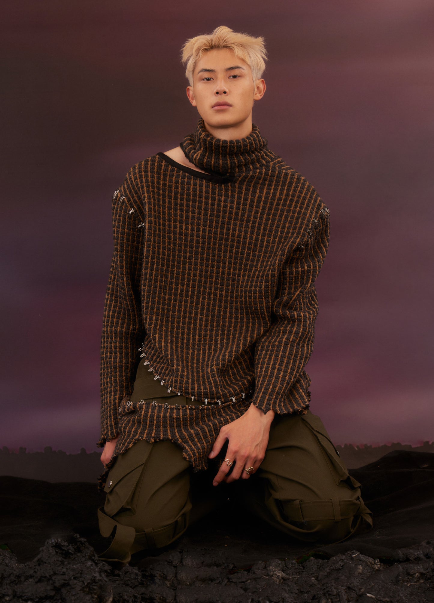 Distressed Turtleneck