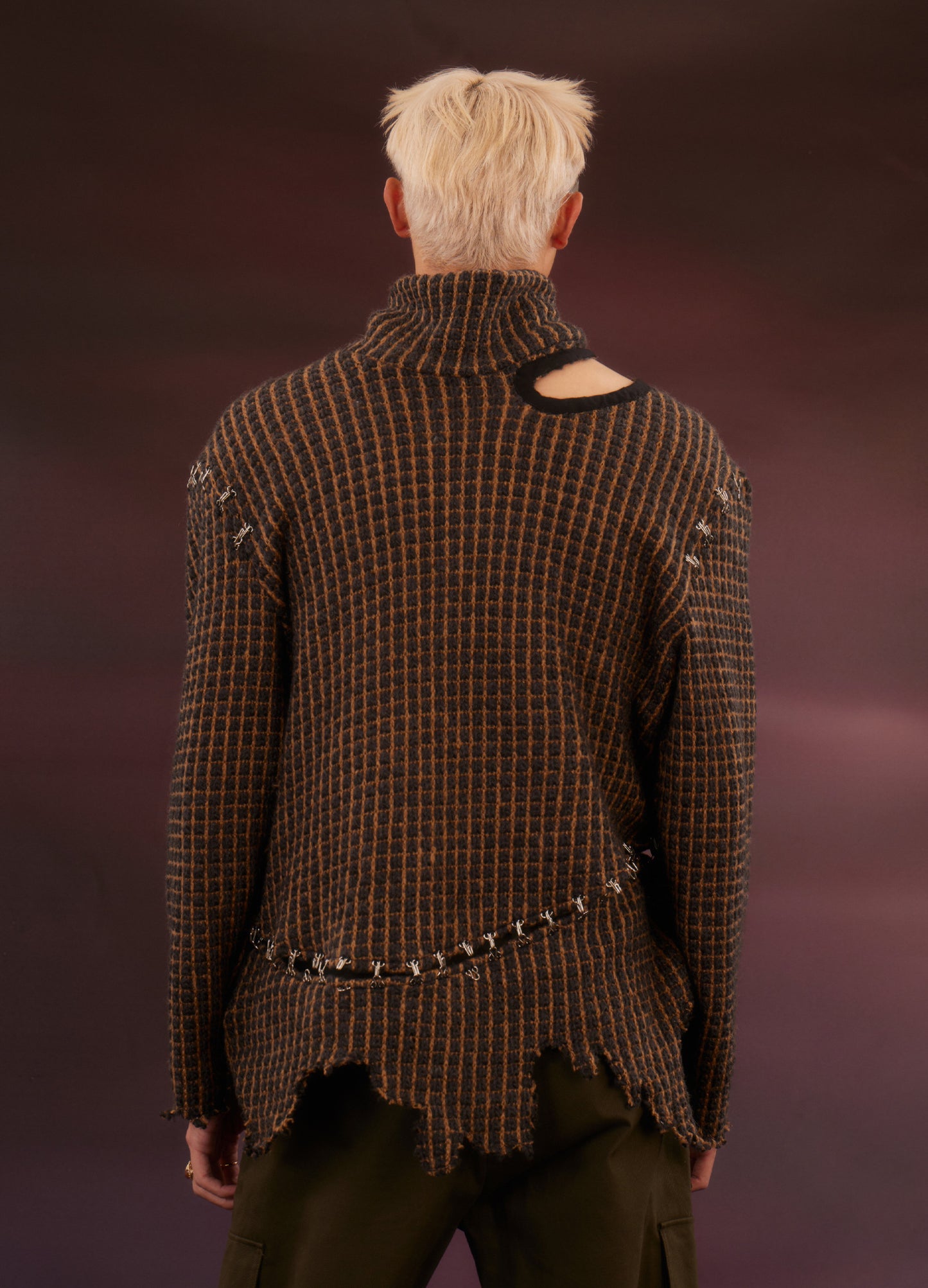 Distressed Turtleneck