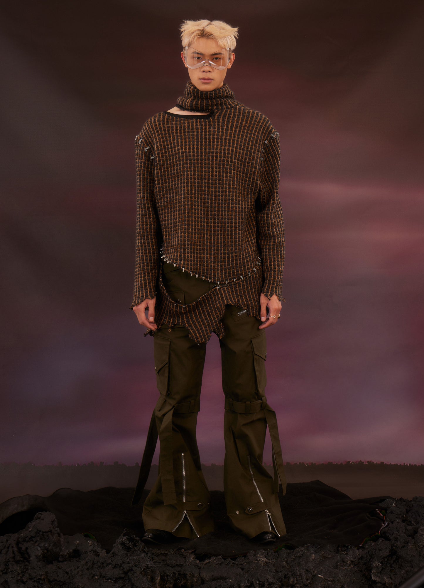 Distressed Turtleneck