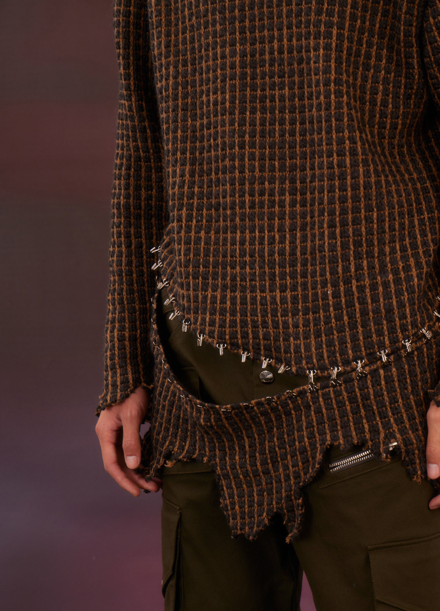 Distressed Turtleneck