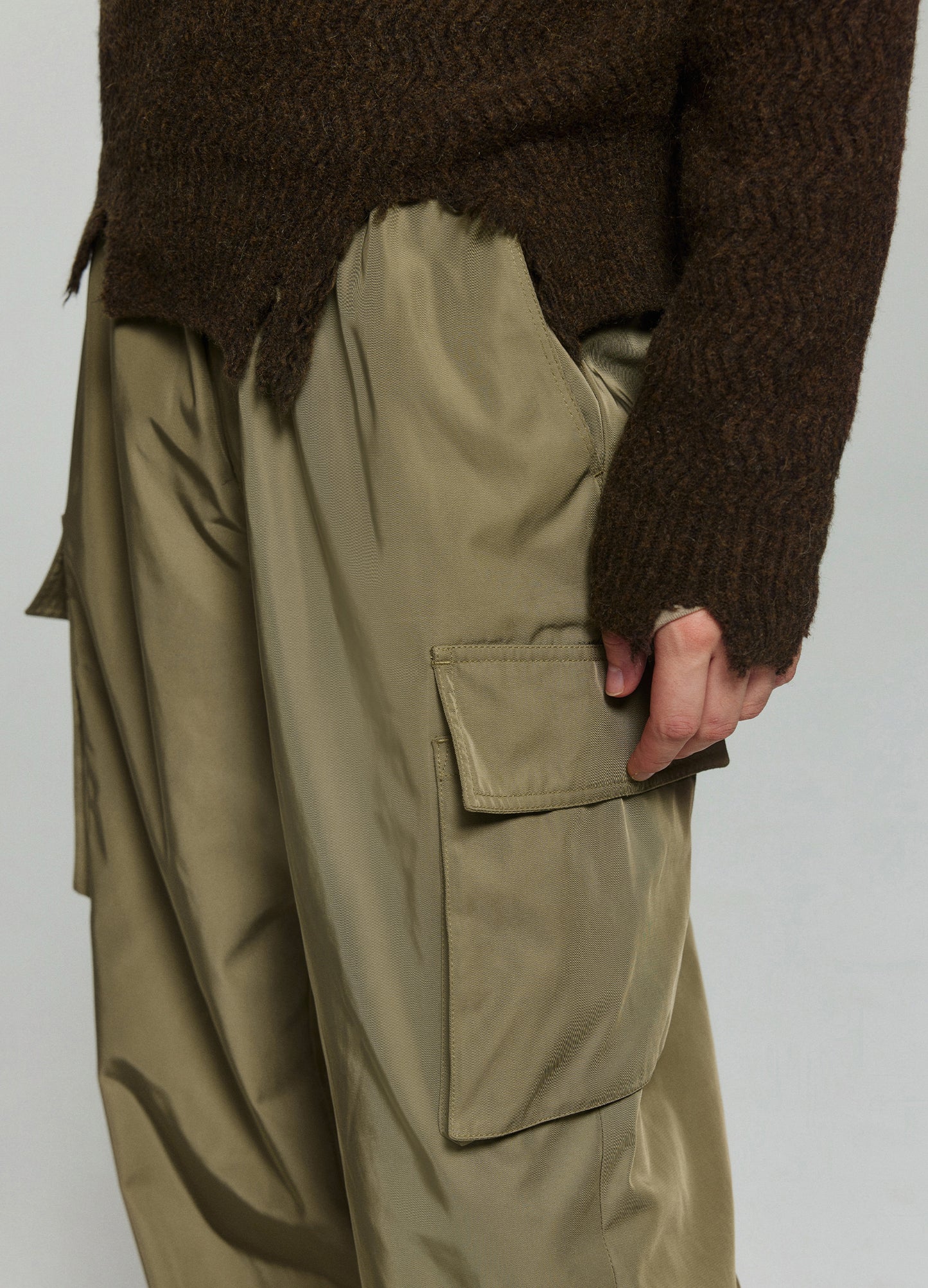 Distressed Wool V Sweater