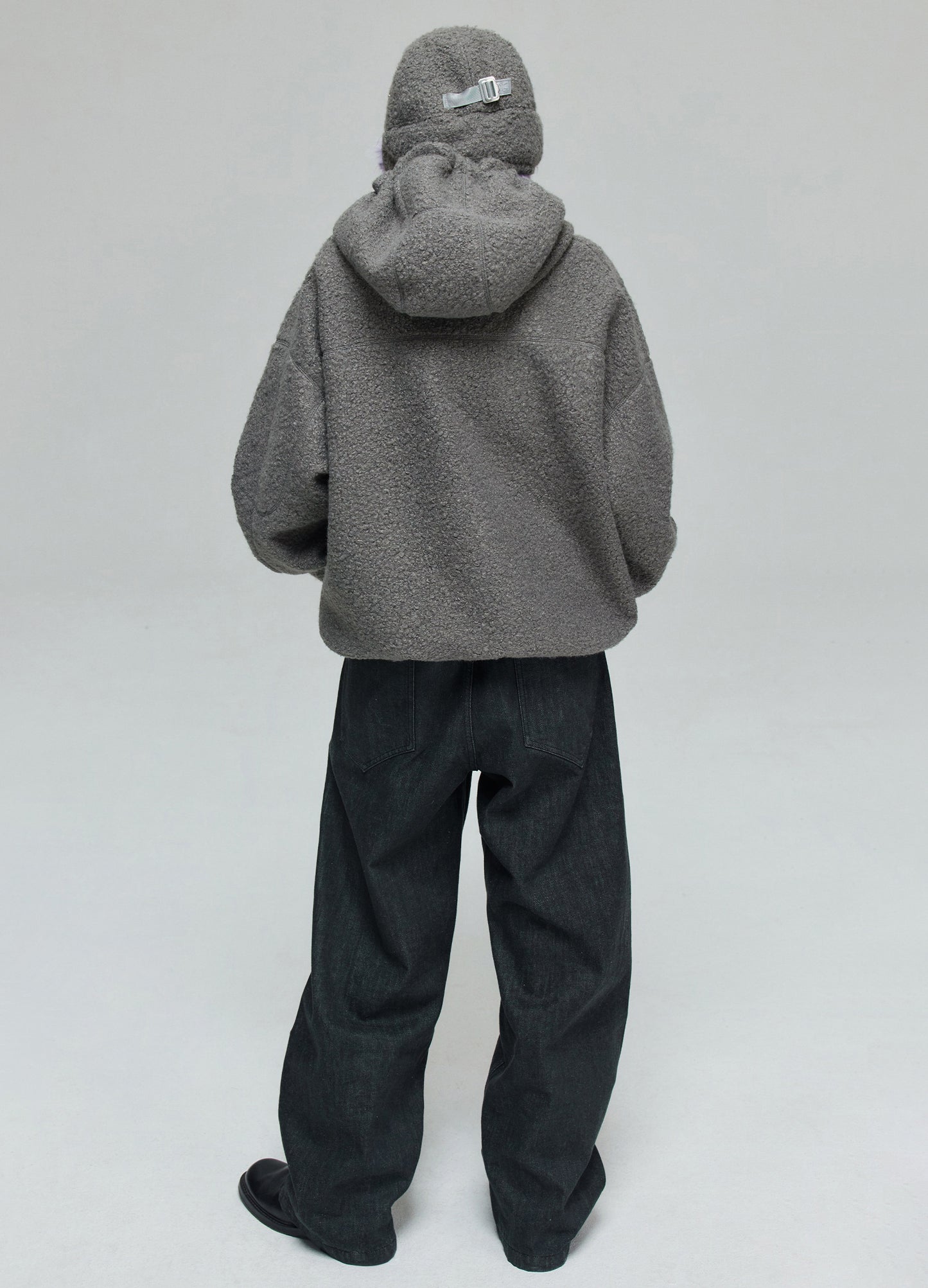 Double Zip Fleece Hooded Jacket