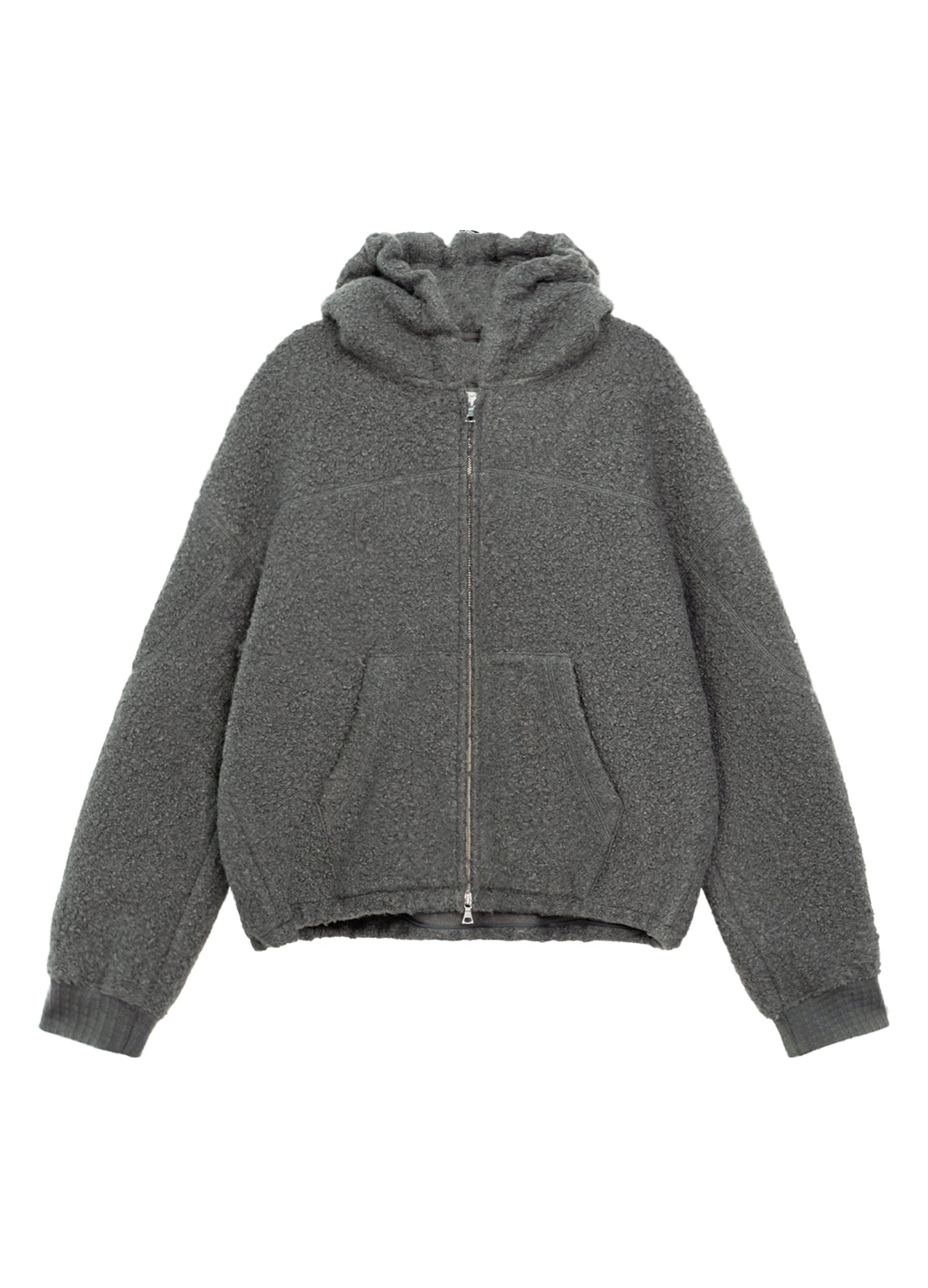 Double Zip Fleece Hooded Jacket