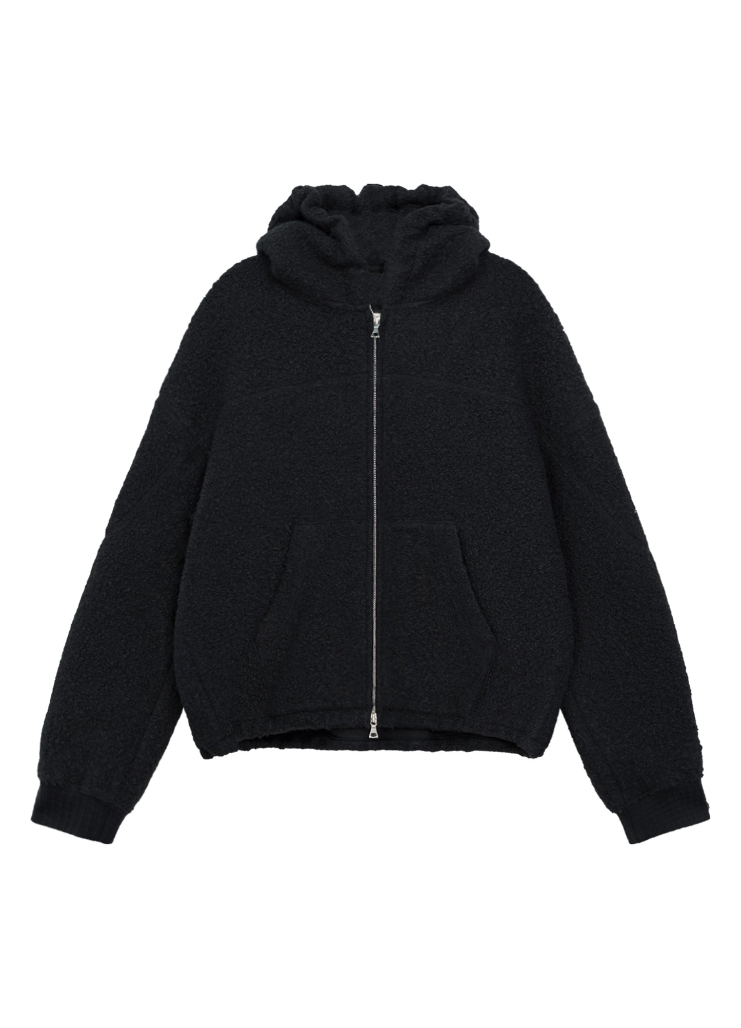Double Zip Fleece Hooded Jacket