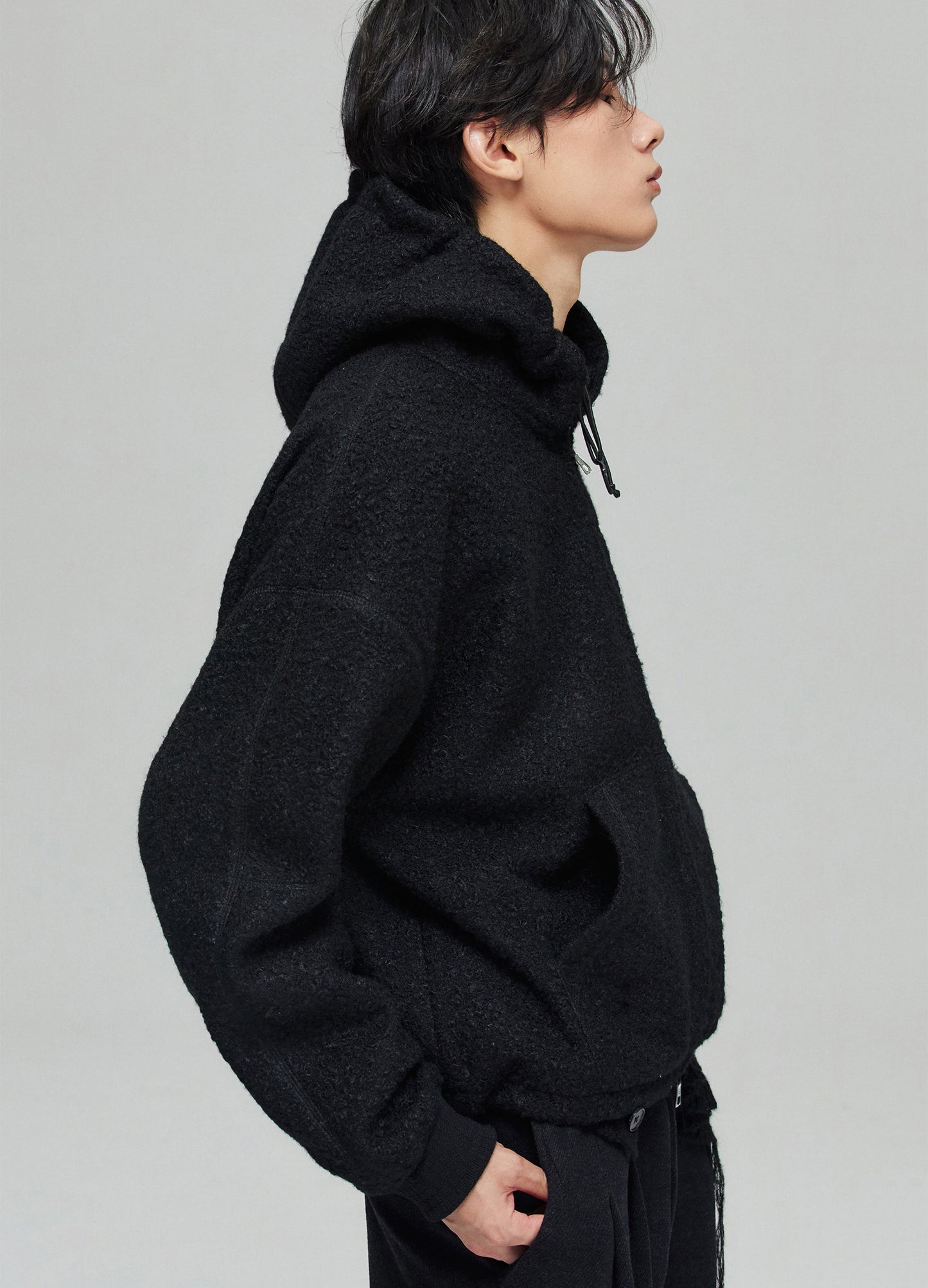 Double Zip Fleece Hooded Jacket