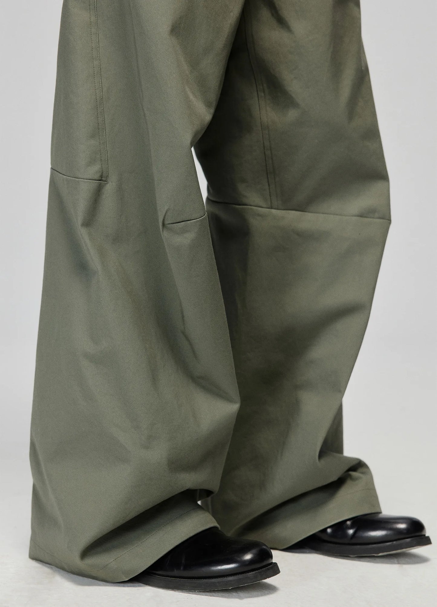 Darted Wide Cotton Trousers