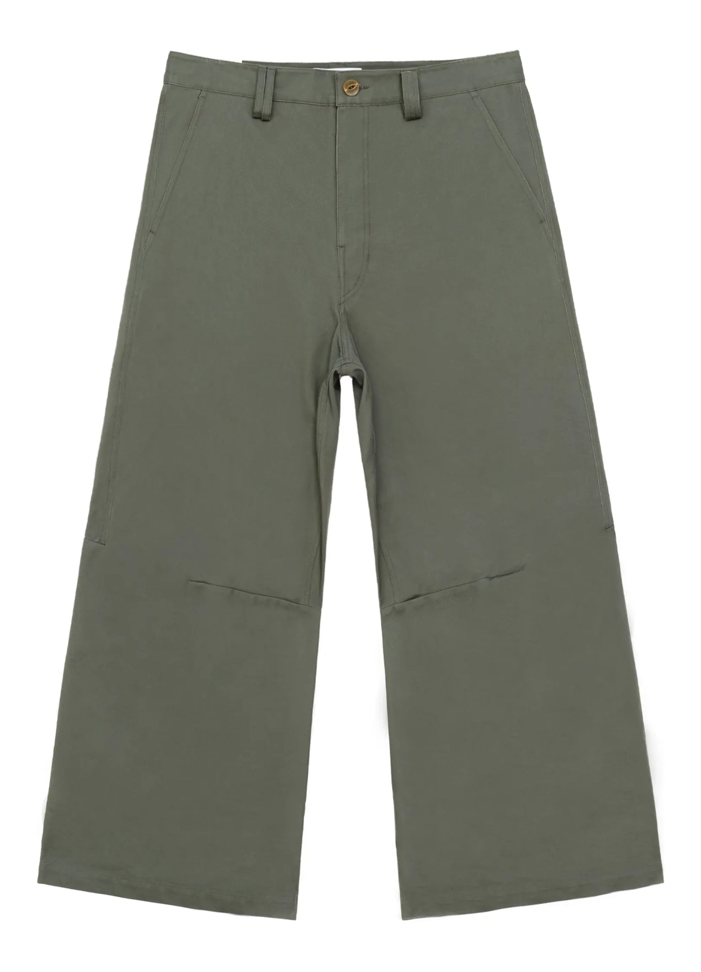 Darted Wide Cotton Trousers