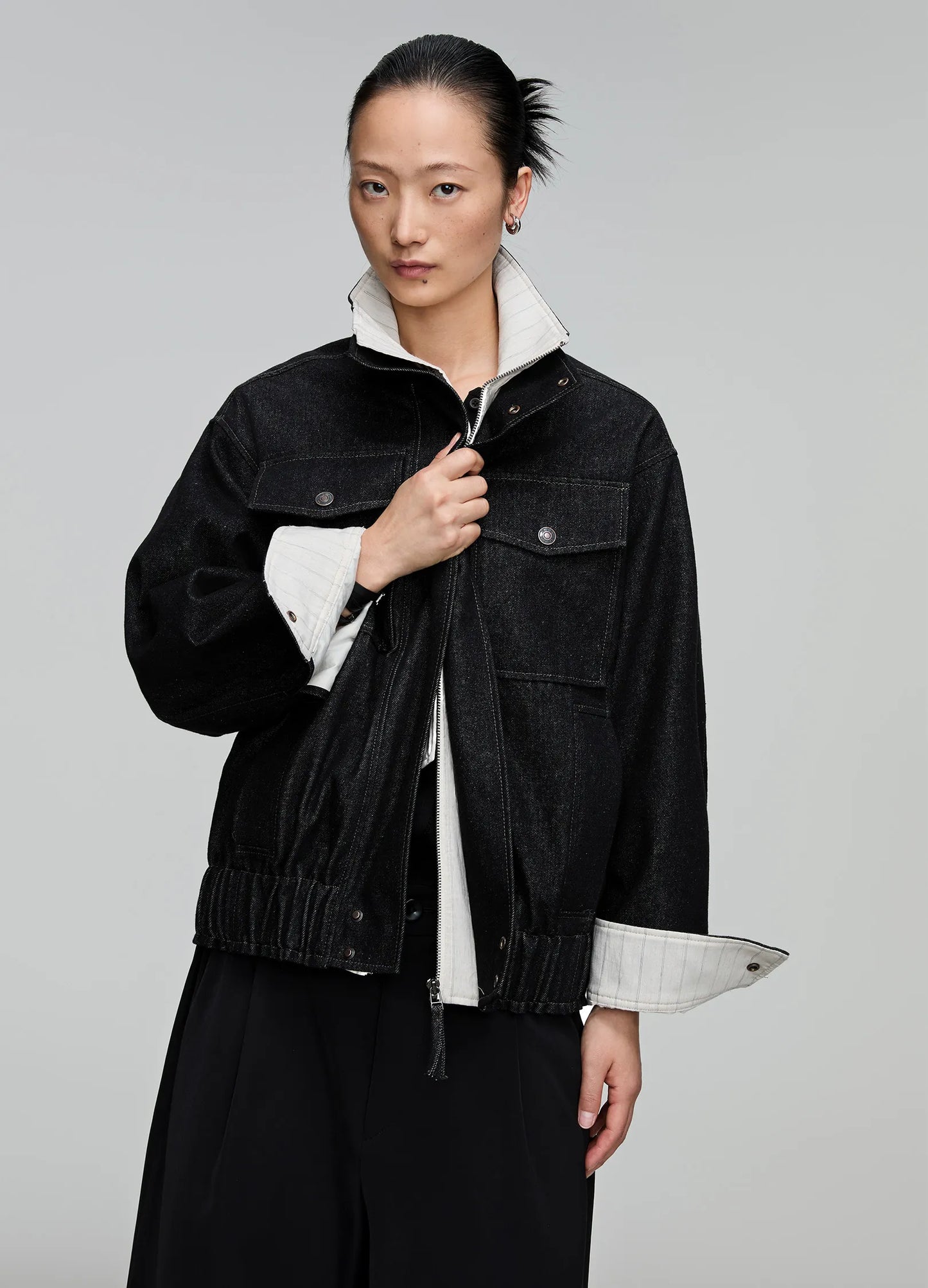 Denim Splicing Jacket