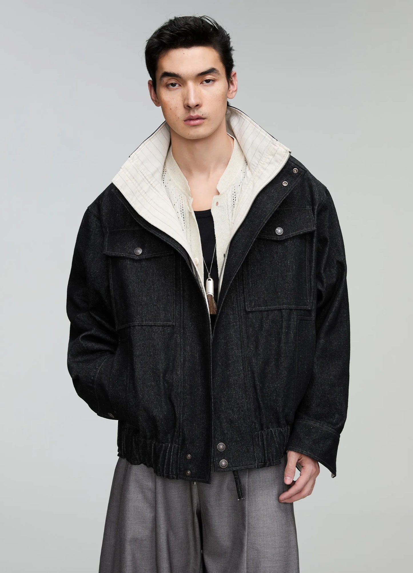 Denim Splicing Jacket