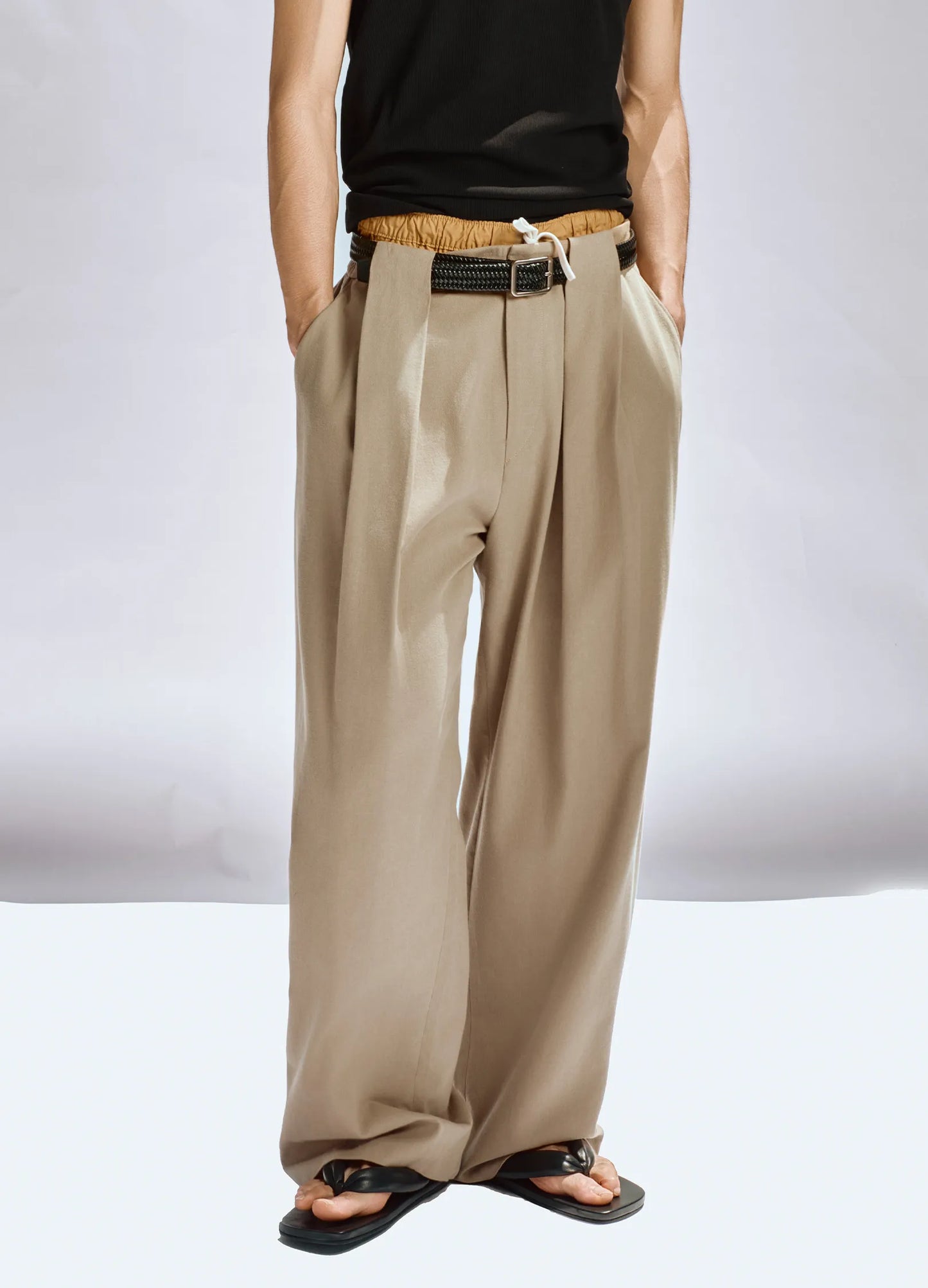 Double Pleat Suit Trousers