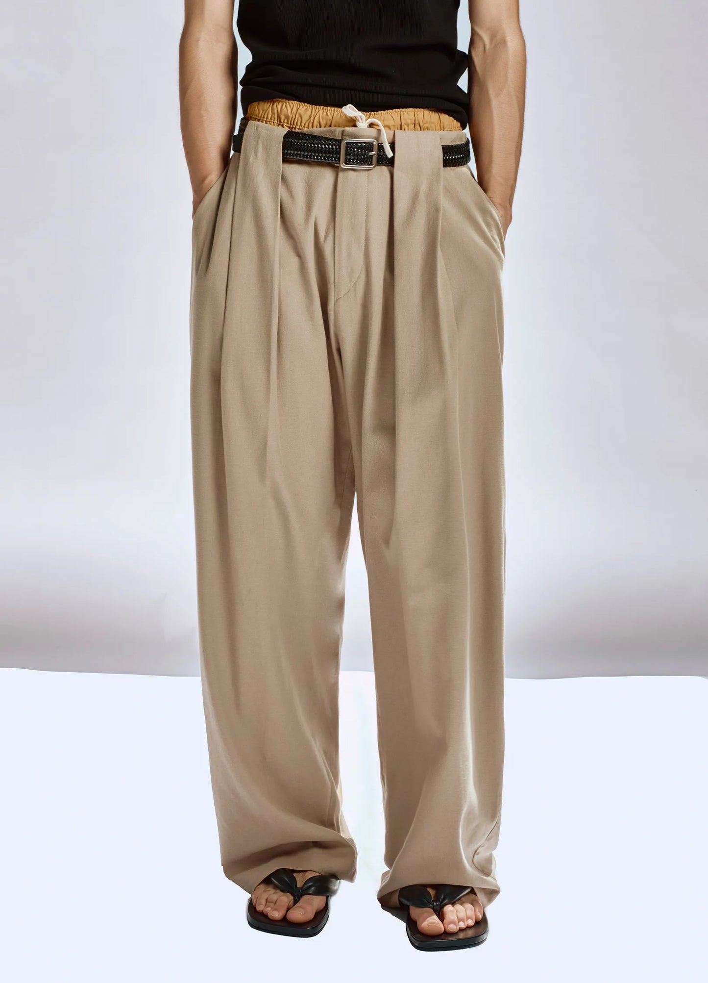 Double Pleat Suit Trousers