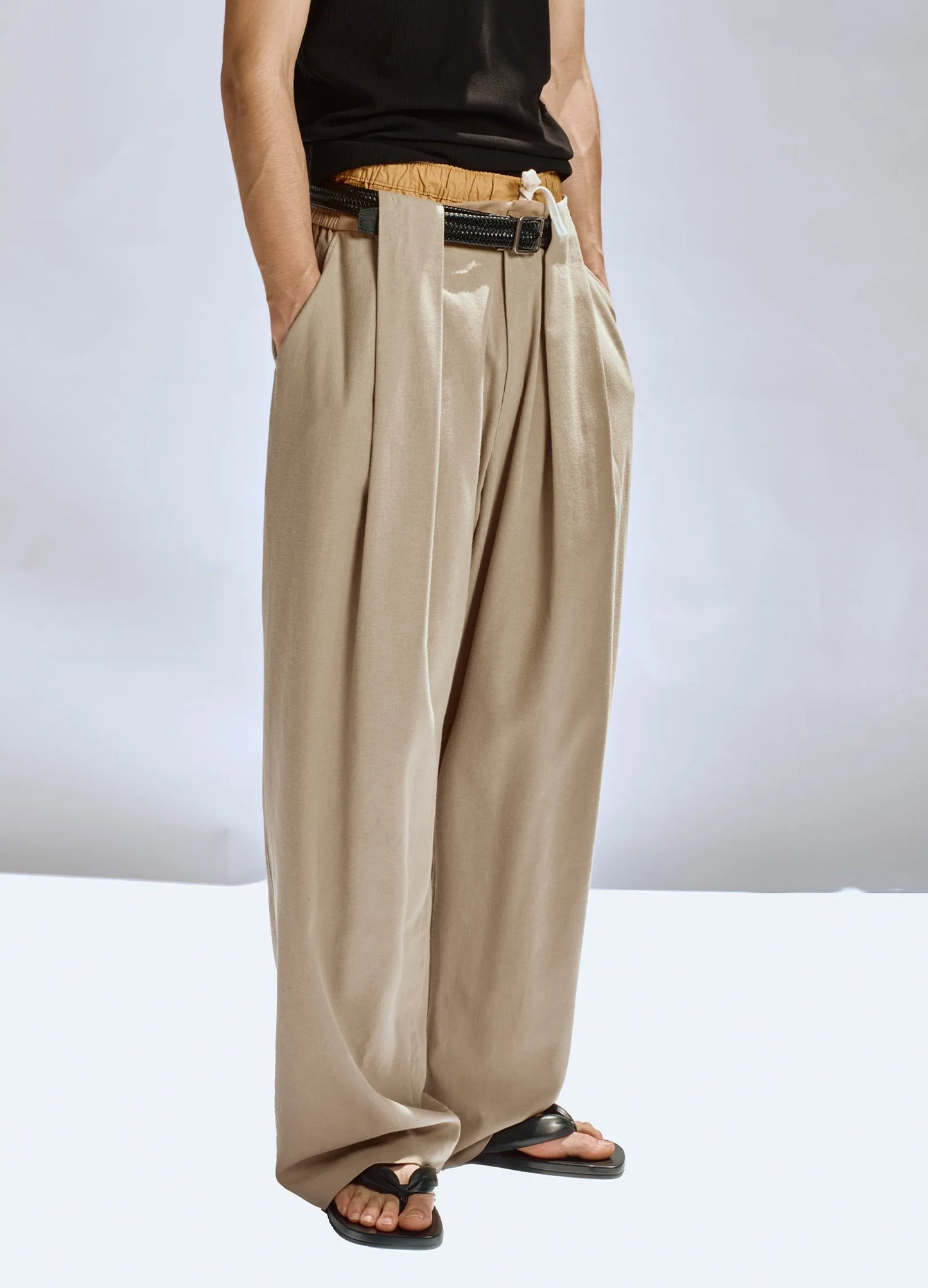 Double Pleat Suit Trousers