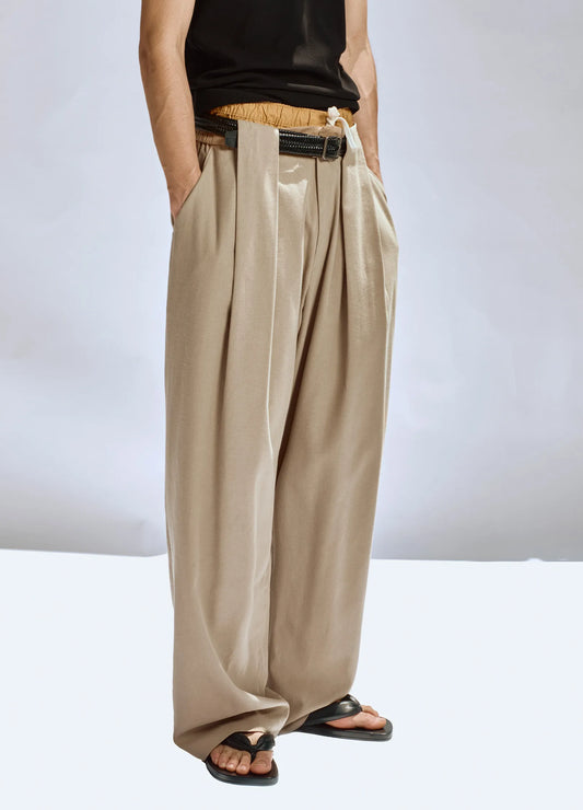 Double Pleat Suit Trousers