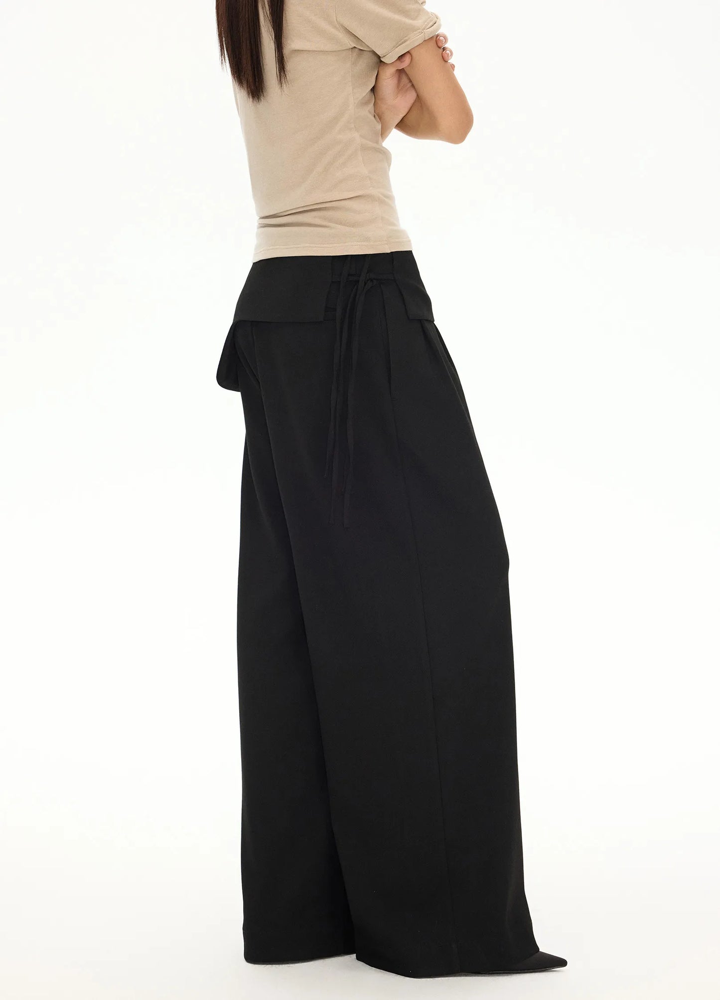 Double Waist Wide Trousers