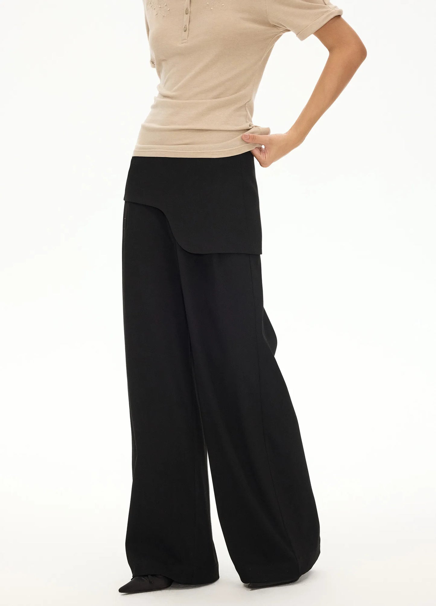 Double Waist Wide Trousers