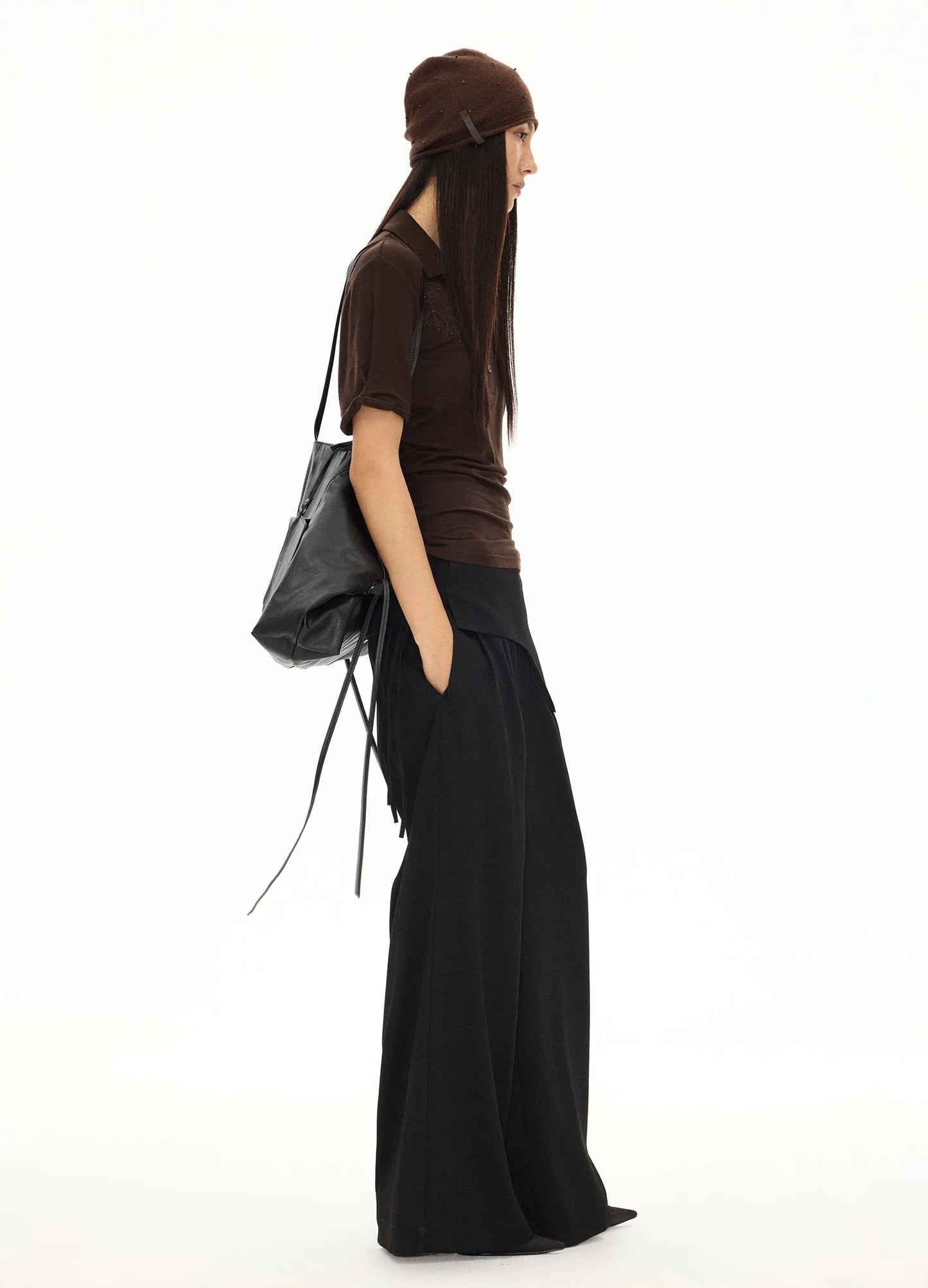 Double Waist Wide Trousers