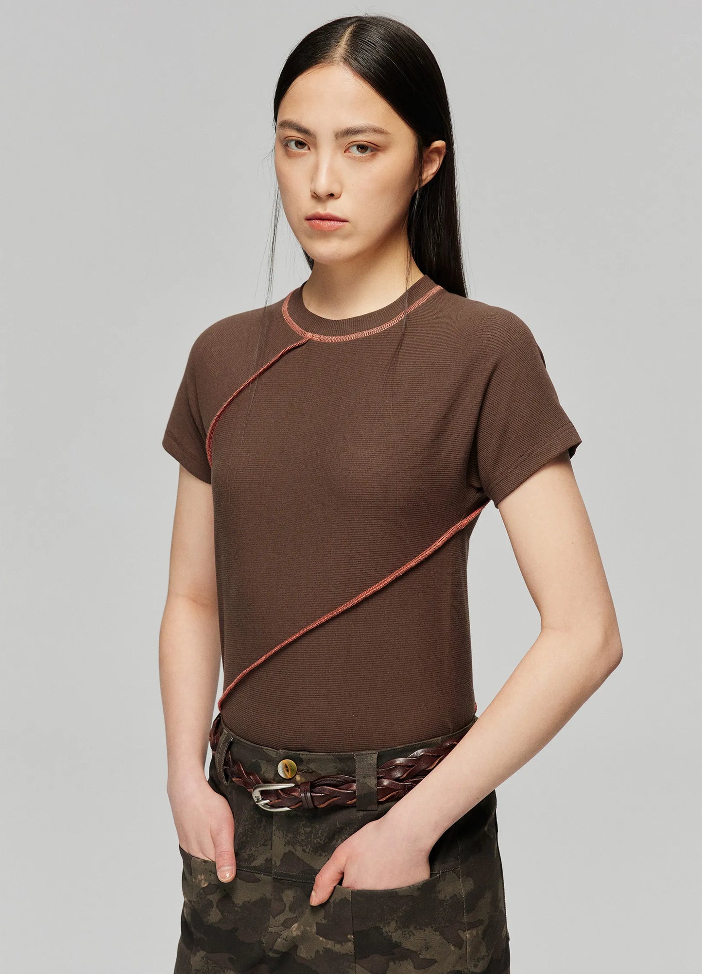 Fitted Ribbed Tee