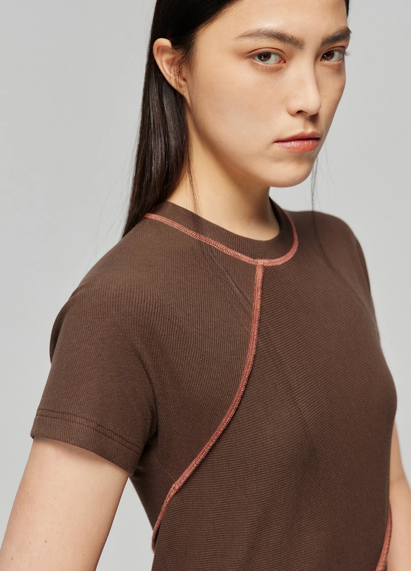 Fitted Ribbed Tee