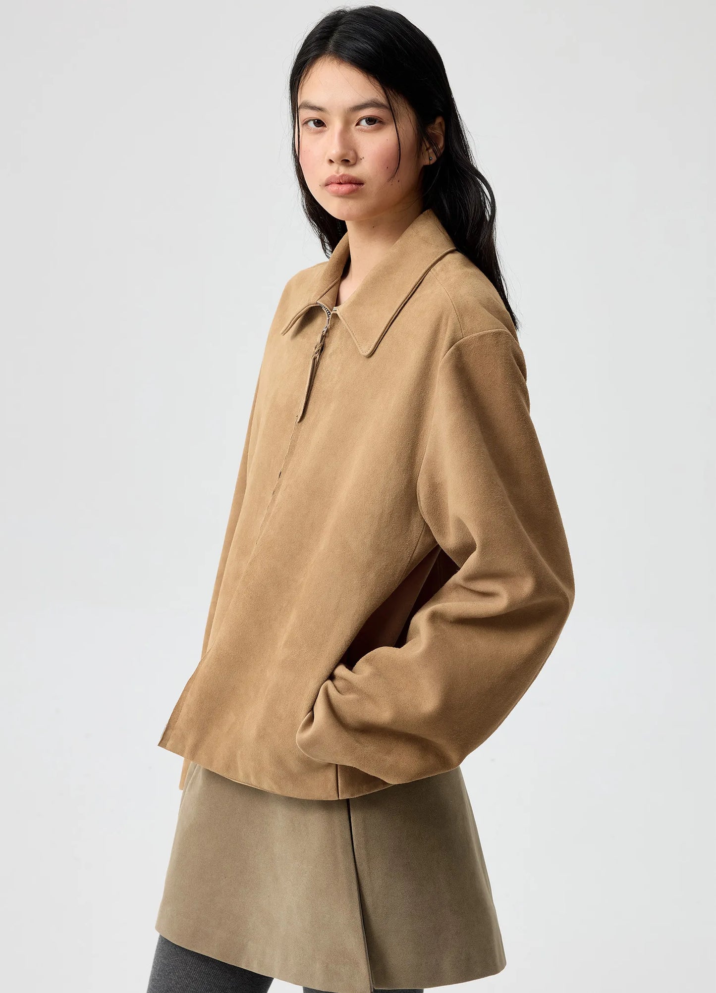 Suede Darted Jacket