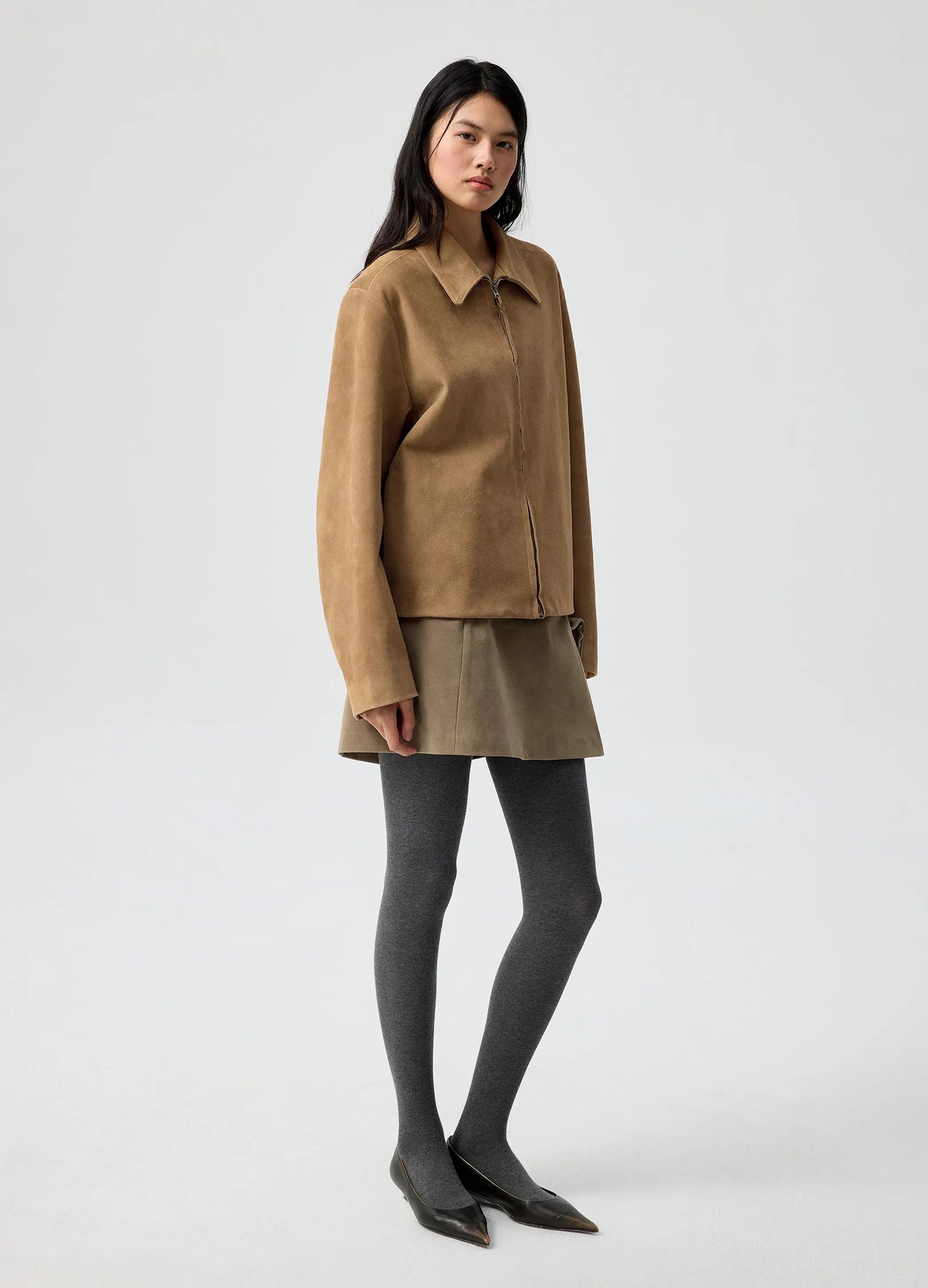 Suede Darted Jacket