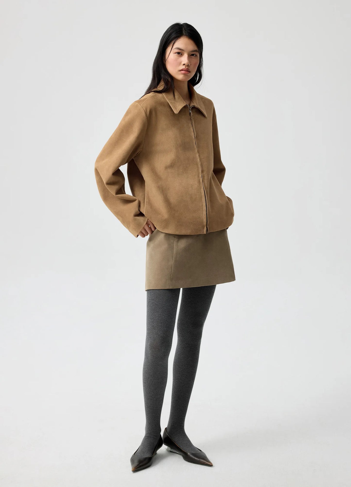 Suede Darted Jacket