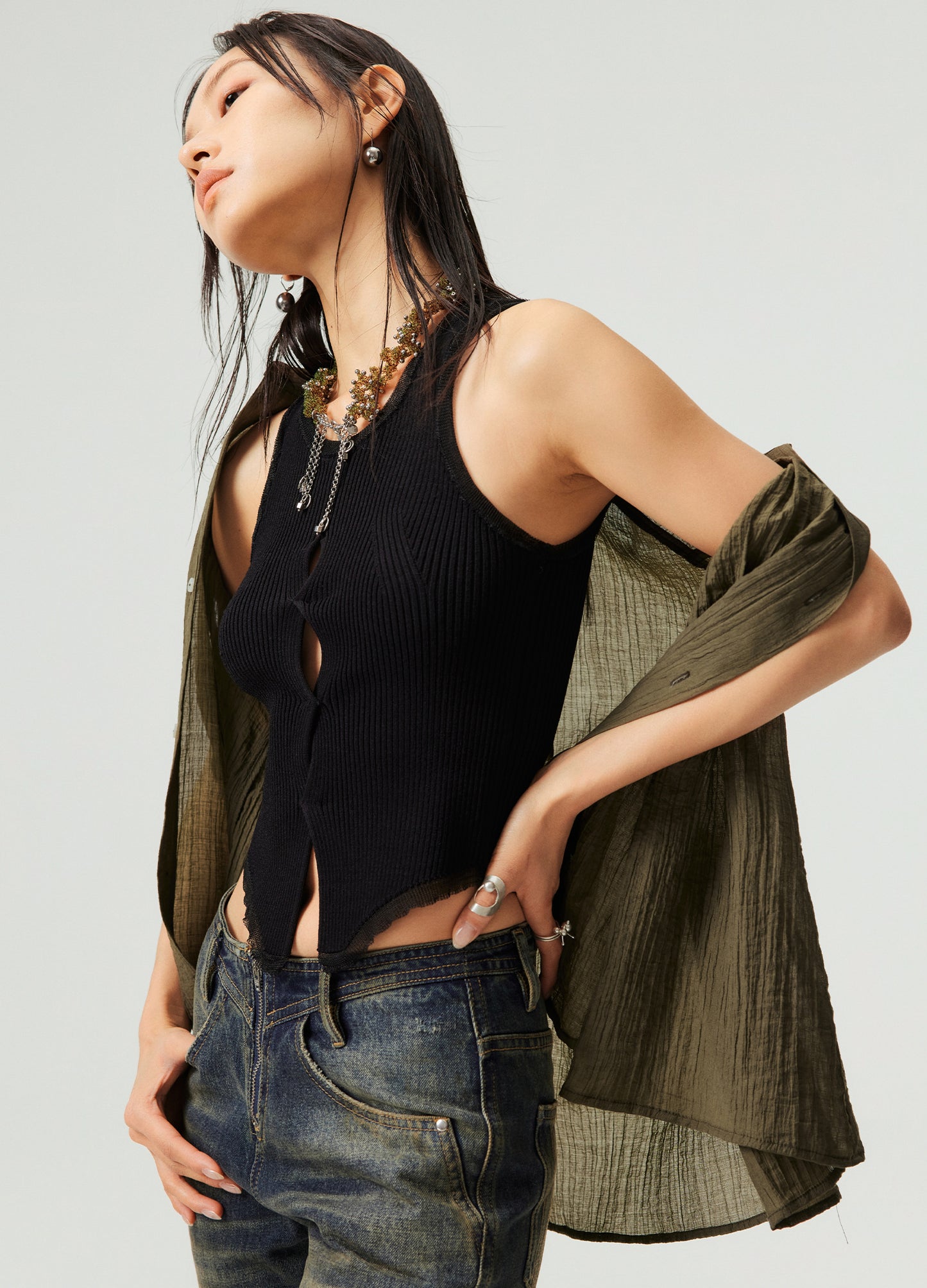Hollow Knit Tank Top