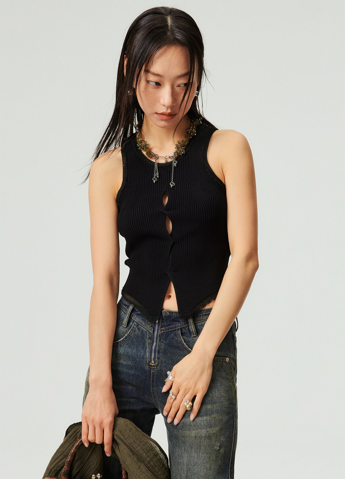 Hollow Knit Tank Top