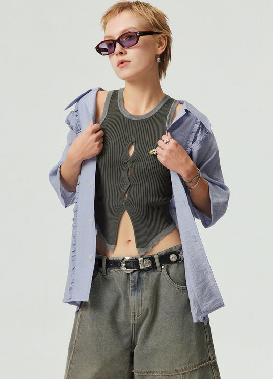 Hollow Knit Tank Top