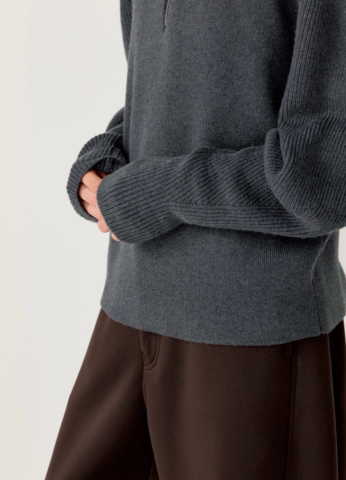 Half Zip Knitted Sweater