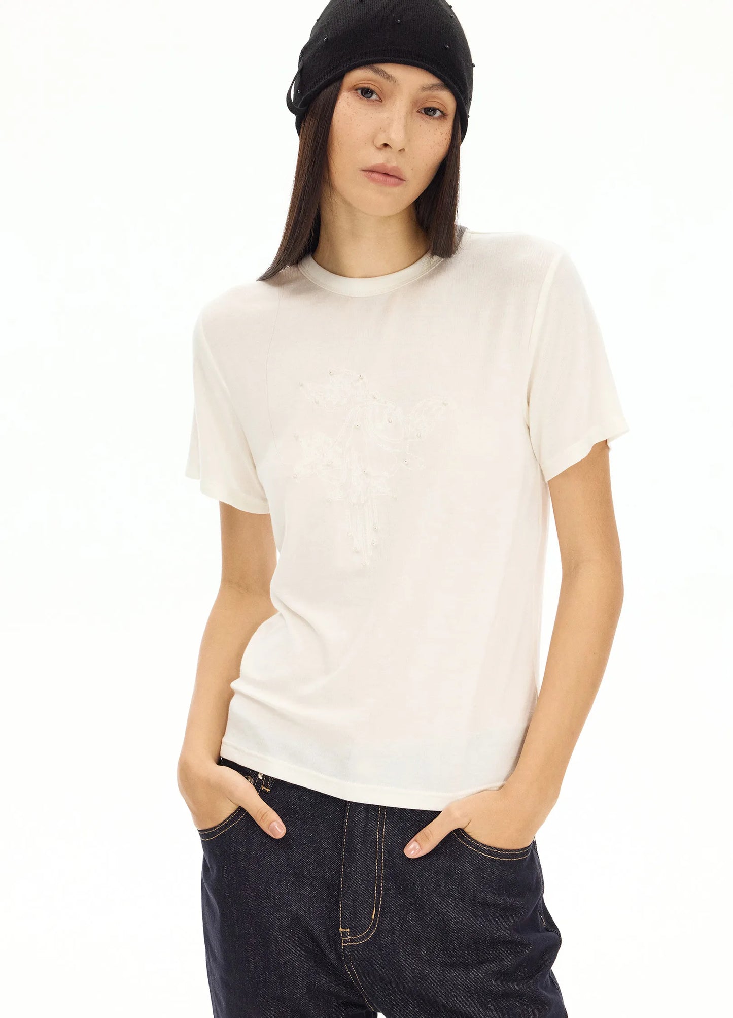 Hand-Studded Muscle Tee