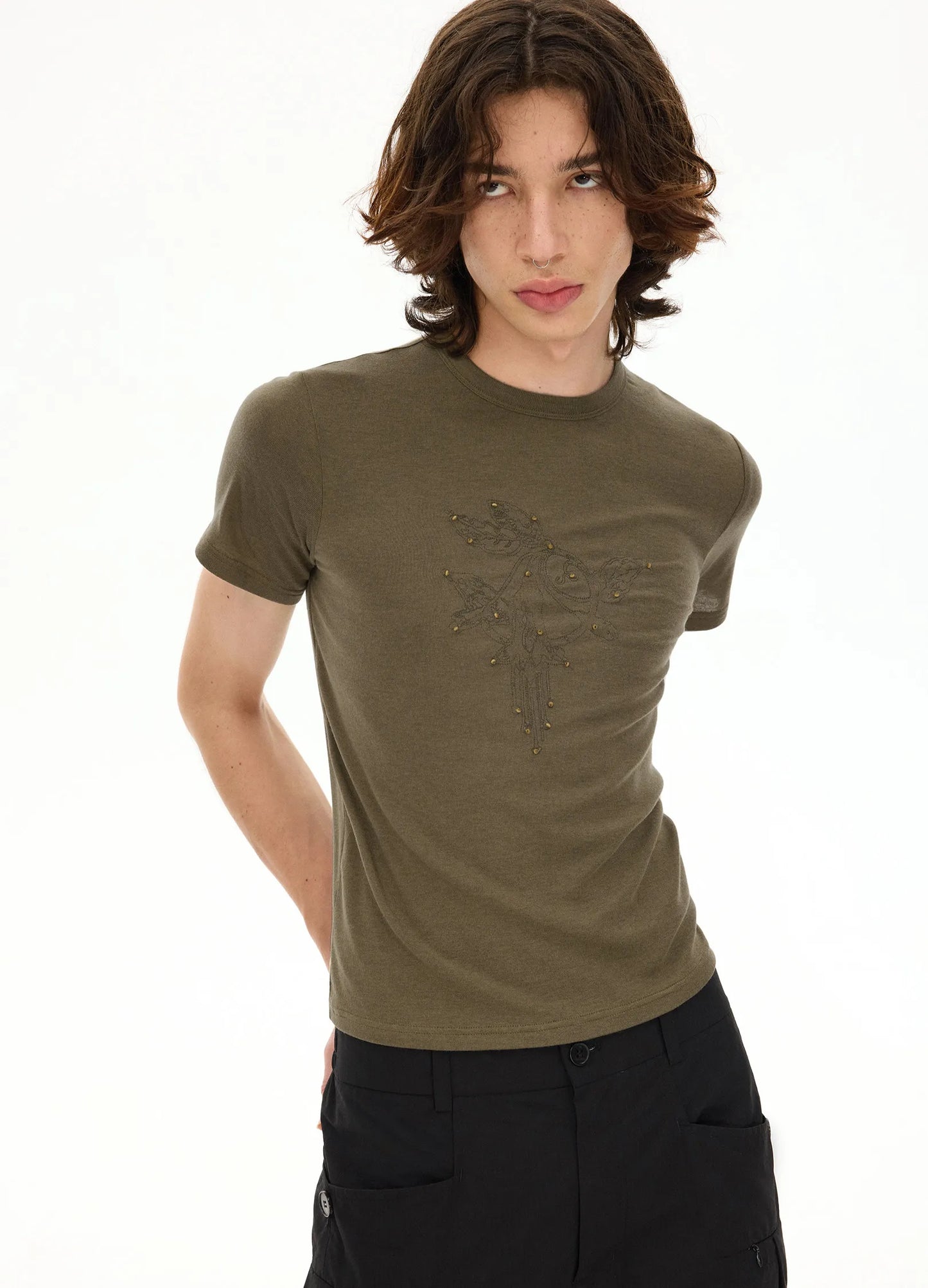 Hand-Studded Muscle Tee