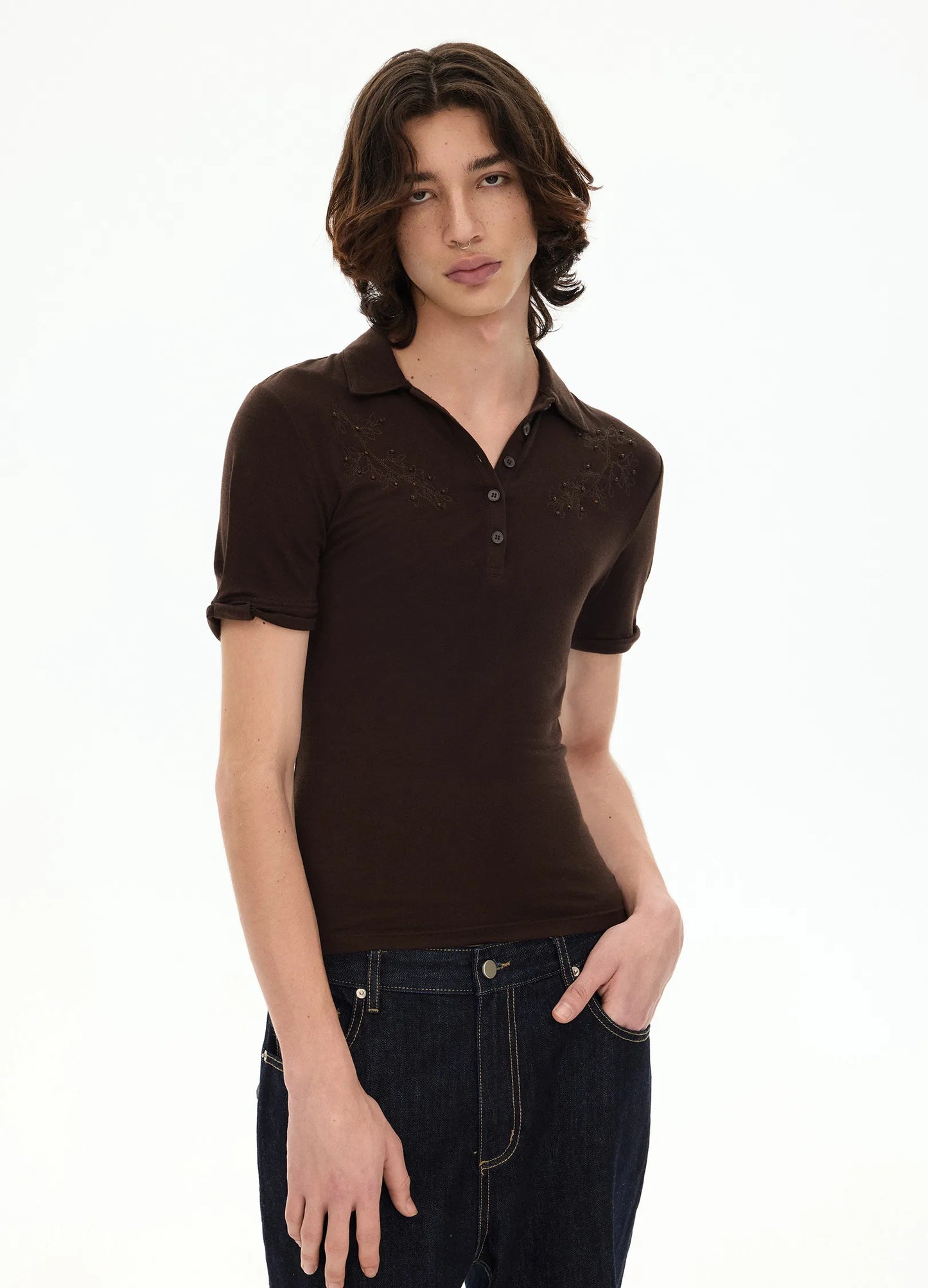 Hand-Studded Polo