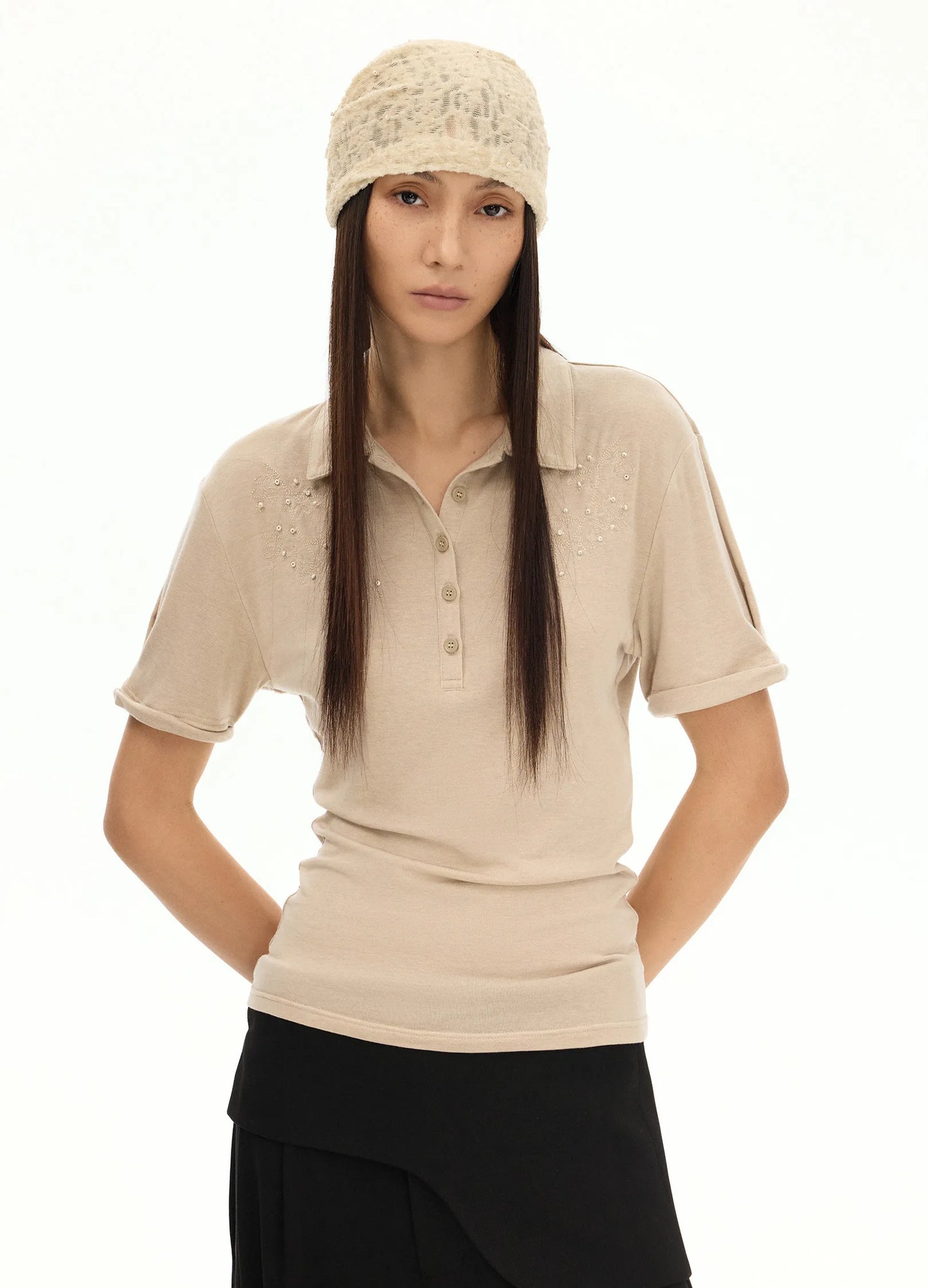 Hand-Studded Polo